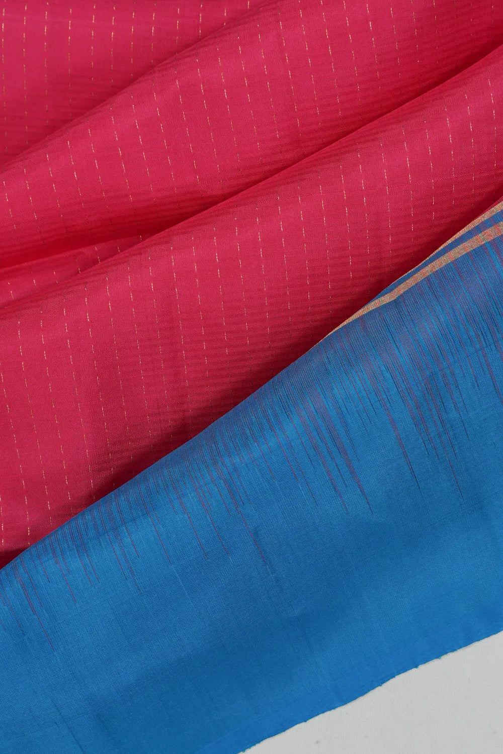 Coimbatore Soft Silk Vertical Lines Rani Pink Saree