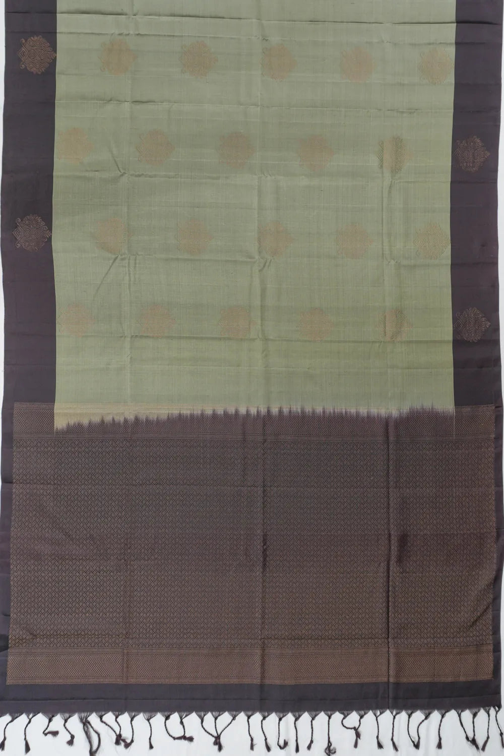Coimbatore Soft Silk Butta Olive Green Saree