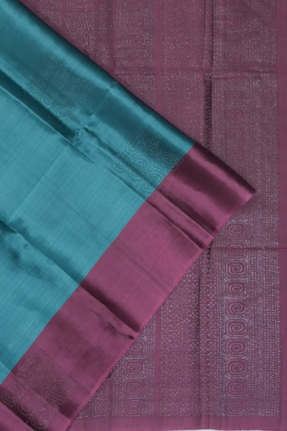 Coimbatore Soft Silk Butta Teal Blue Saree
