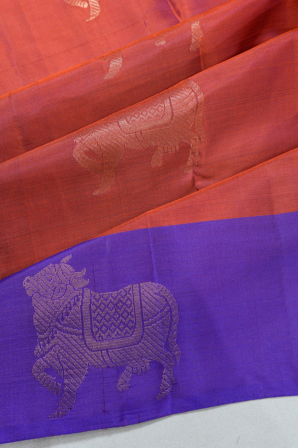 Taranga Kanchi Silk Butta Red Saree