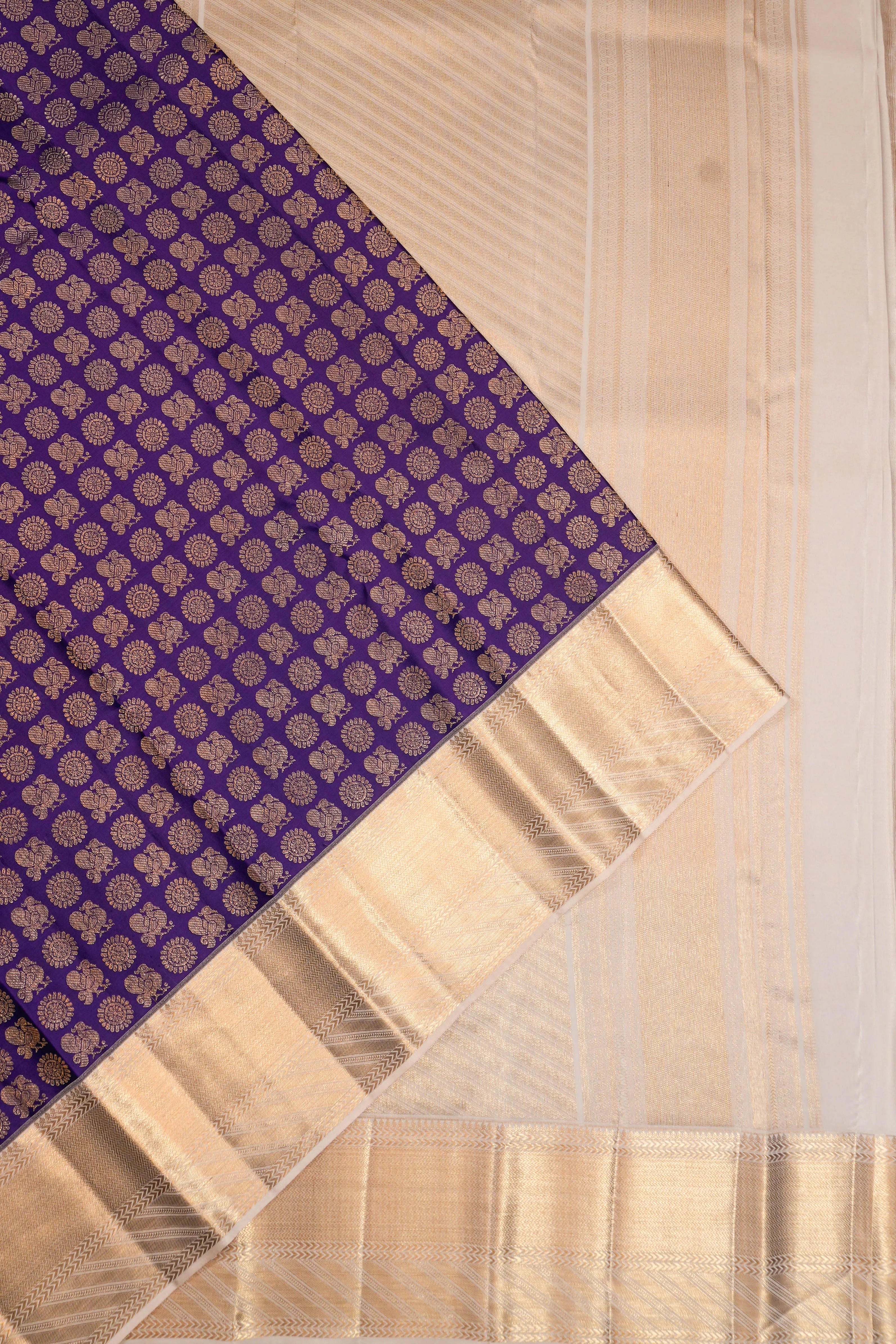 Taranga Kanchi Silk Brocade Purple Saree