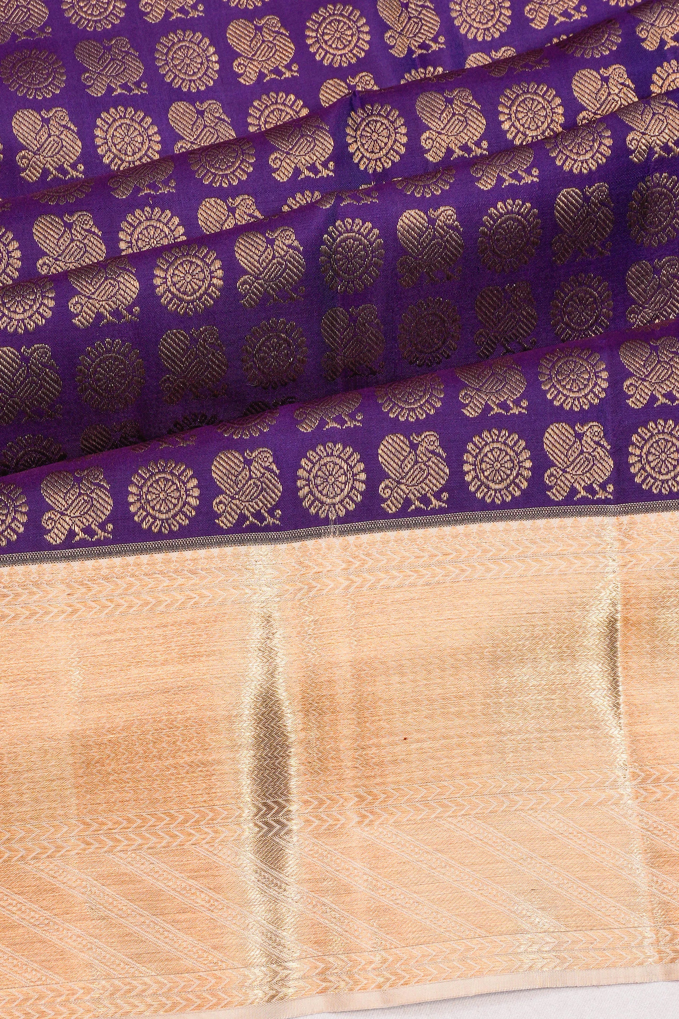 Taranga Kanchi Silk Brocade Purple Saree