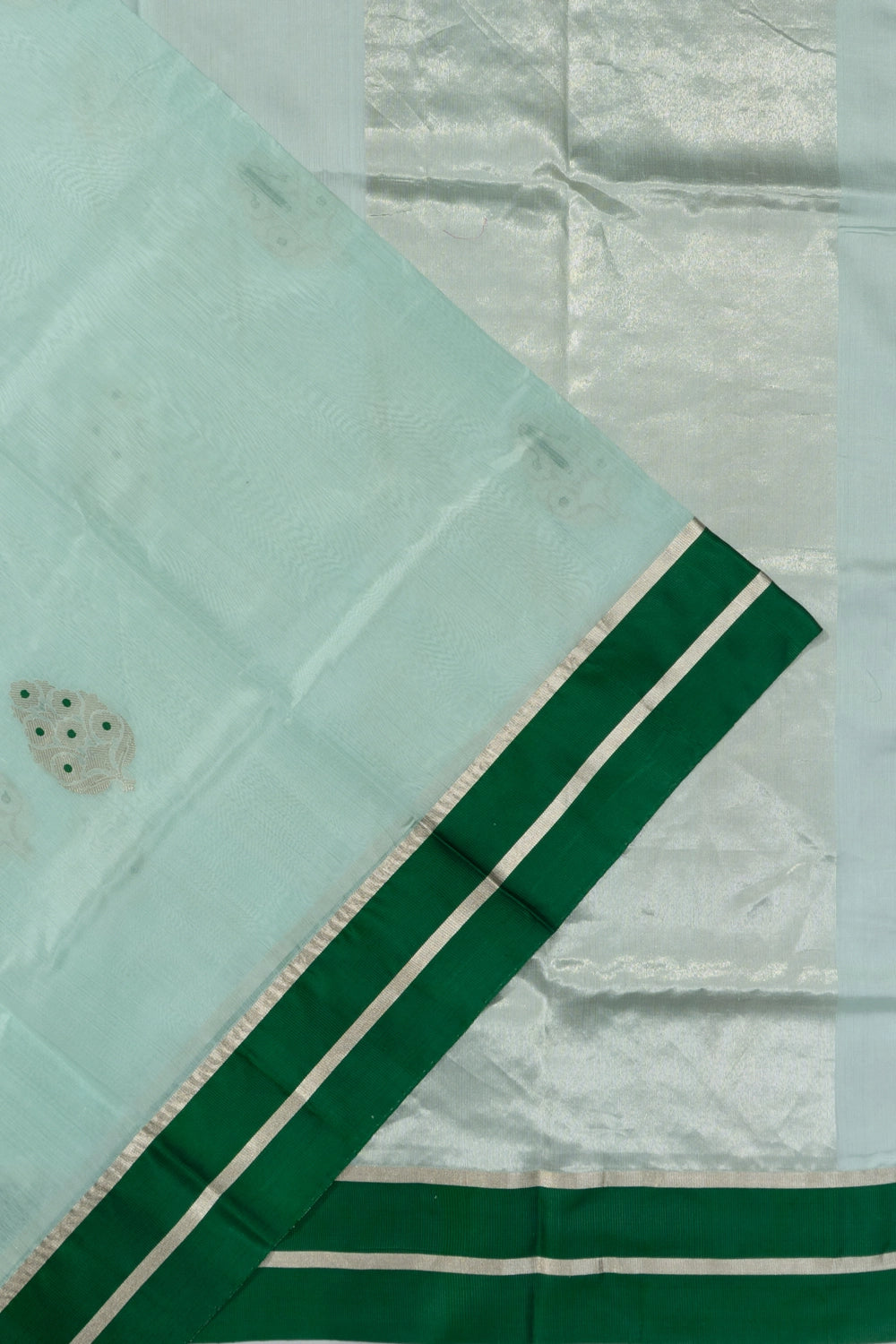 Chanderi Silk Butta Sea Blue Saree