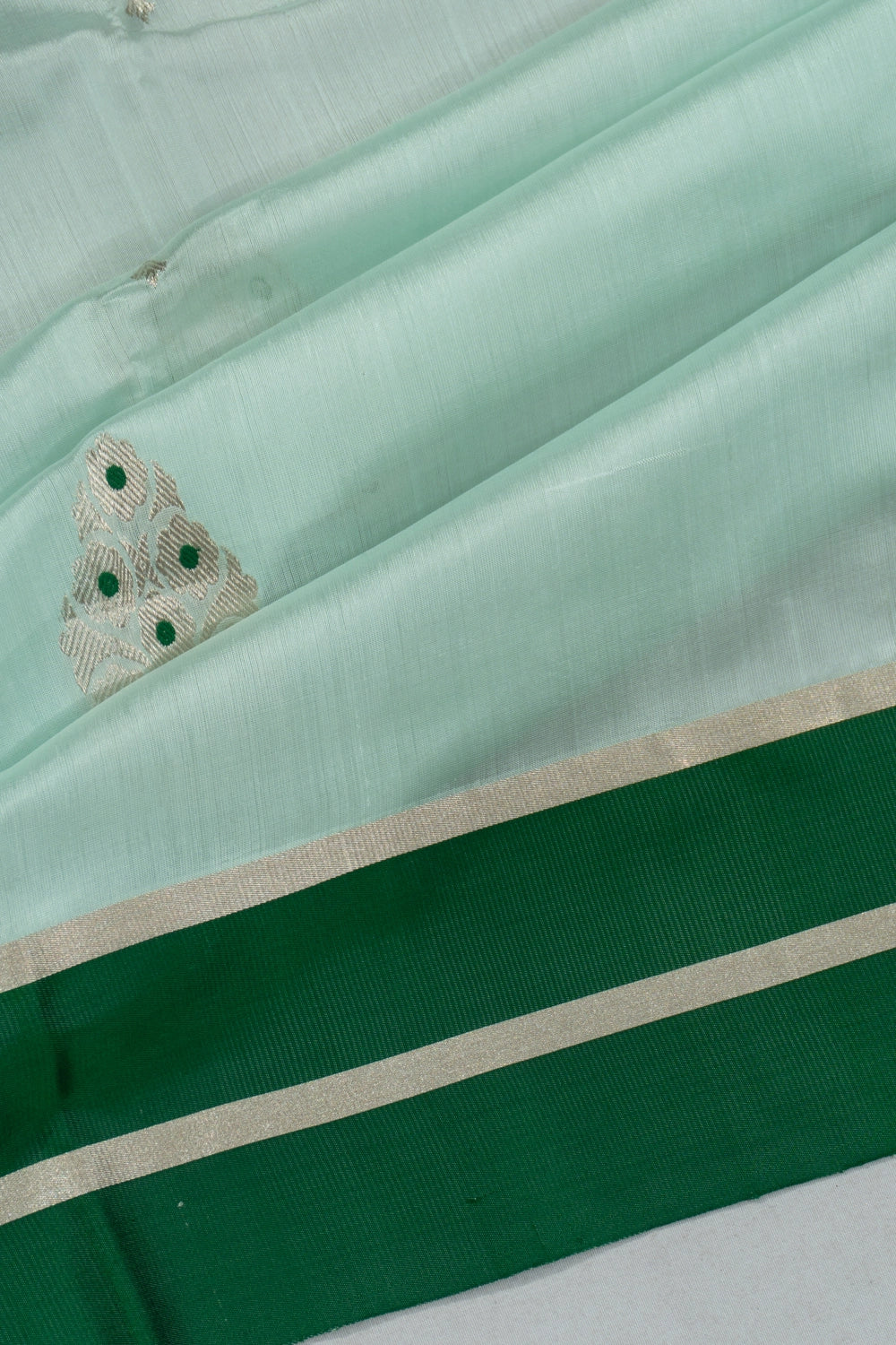 Chanderi Silk Butta Sea Blue Saree