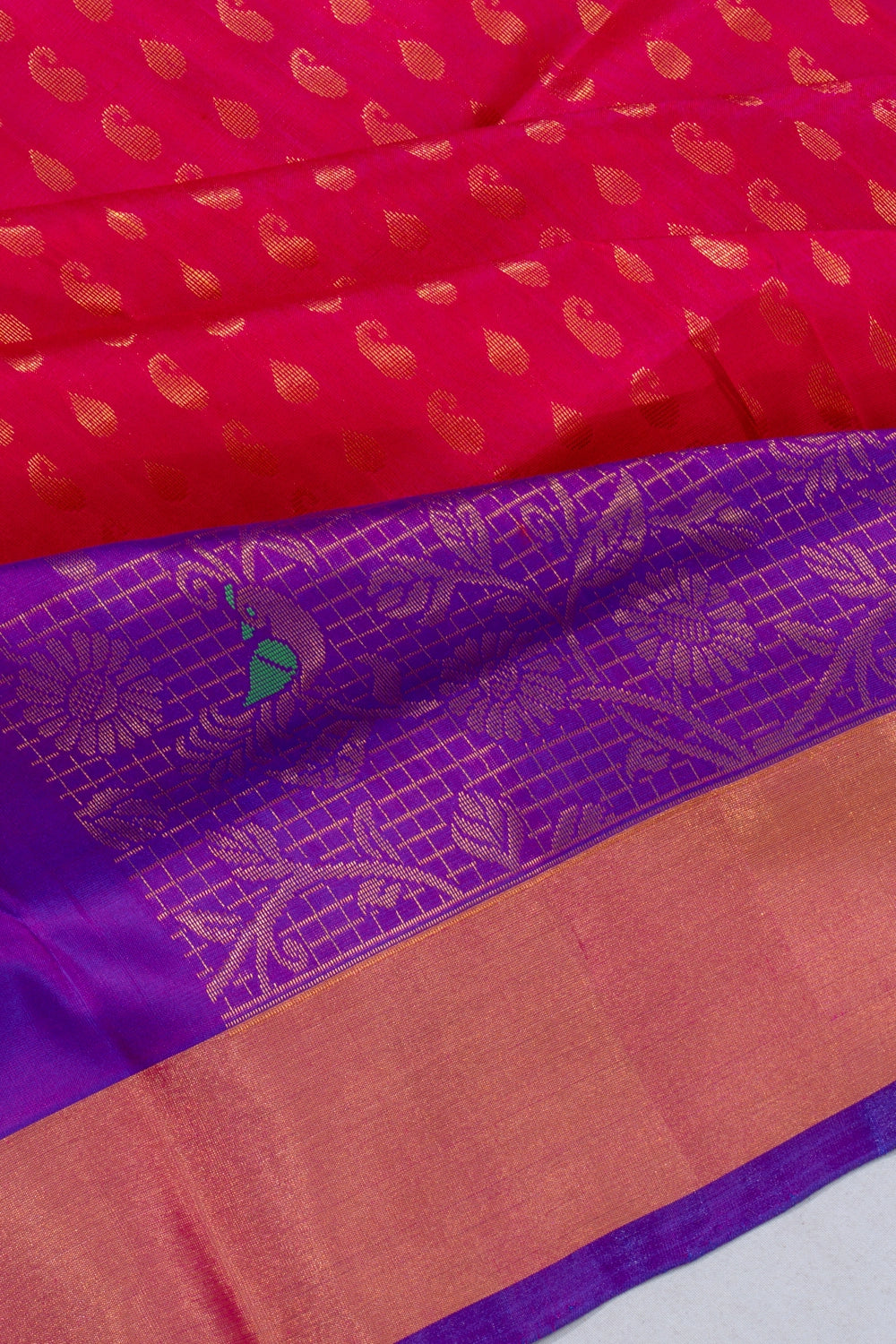 Uppada Silk Brocade Pink Saree