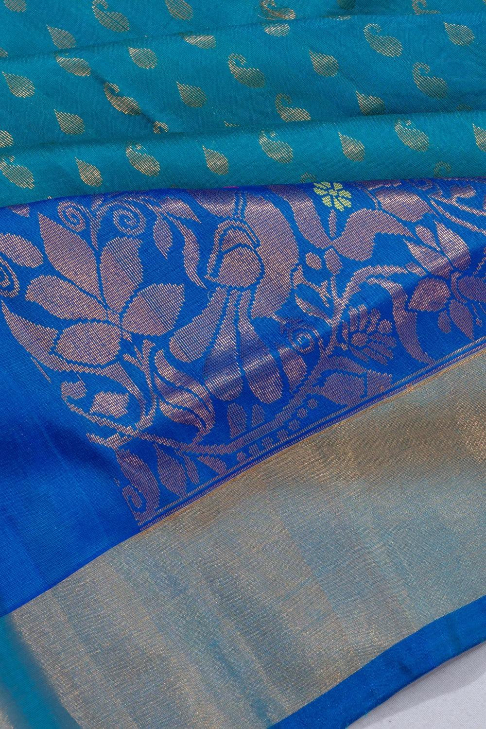 Uppada Silk Brocade Sky Blue Saree