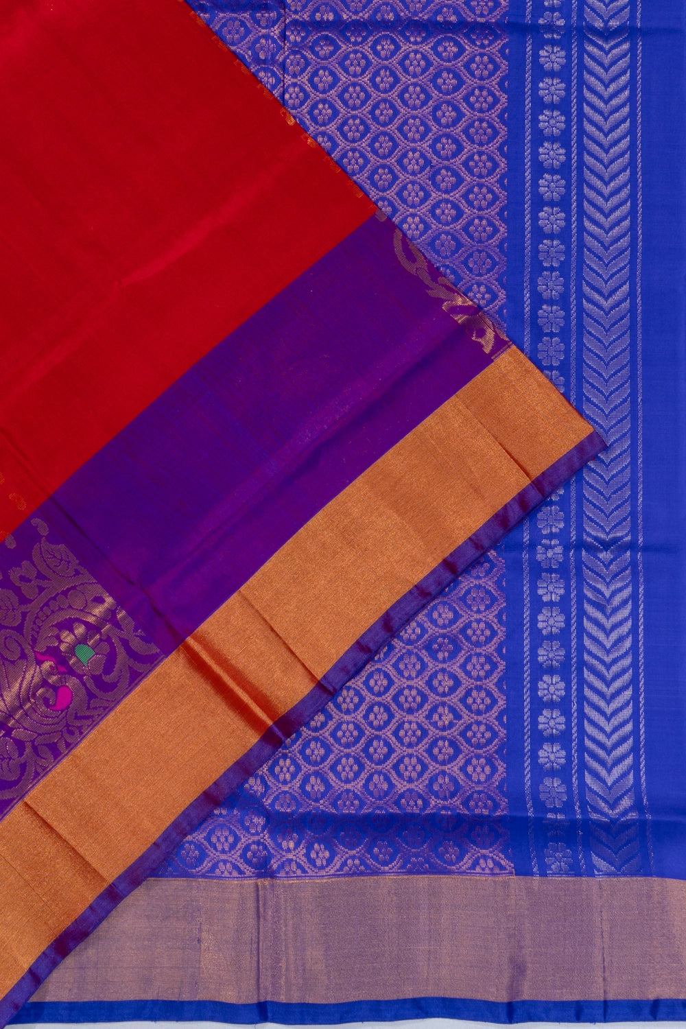 Uppada Silk Brocade Red Saree