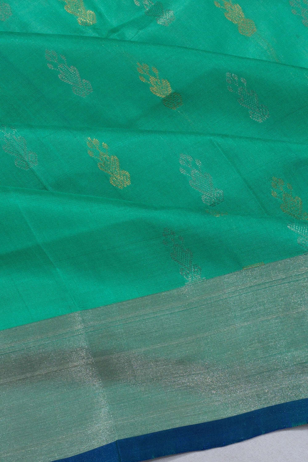 Uppada Silk Butta Sea Green Saree