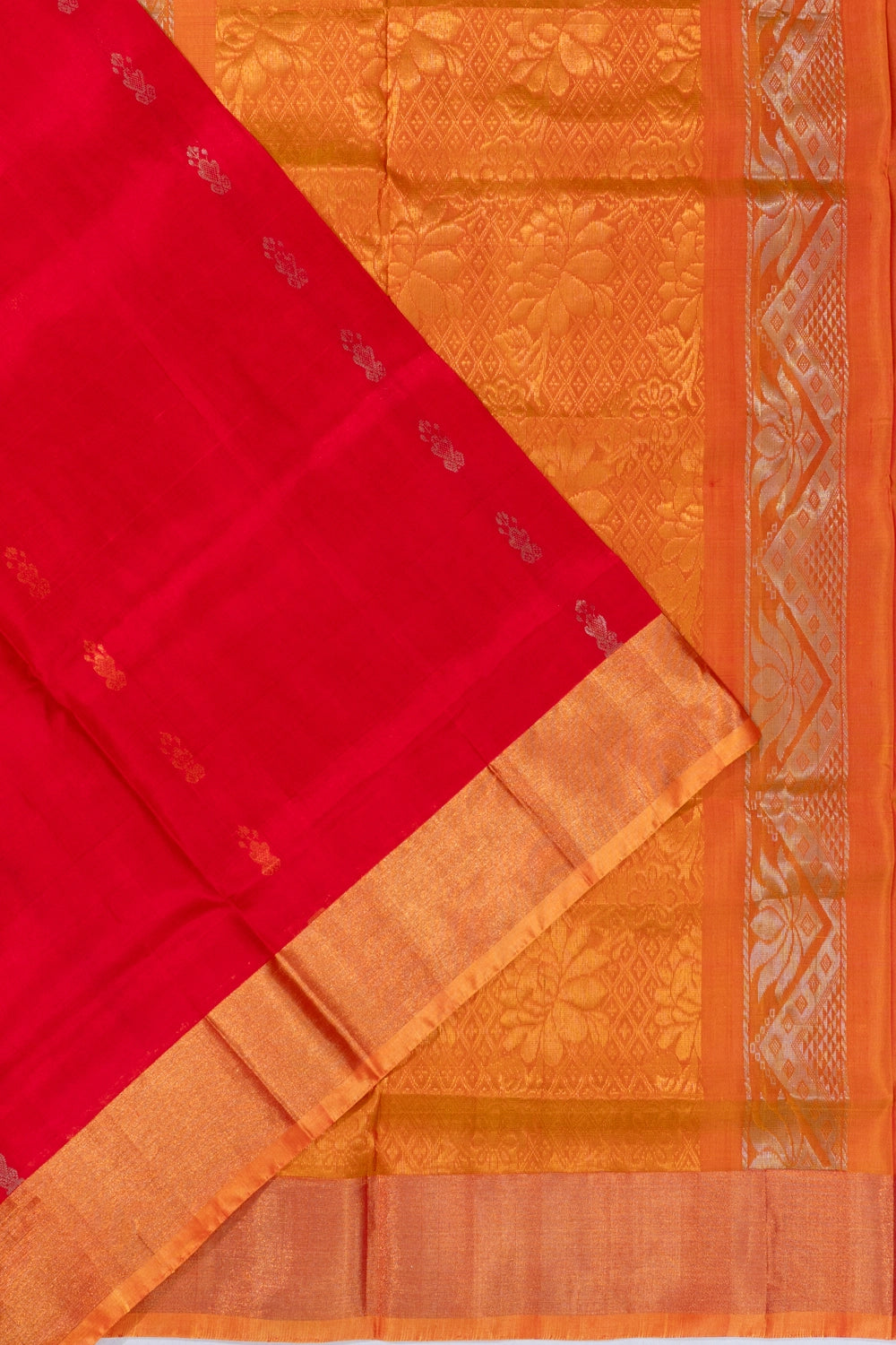 Uppada Silk Butta Red Saree