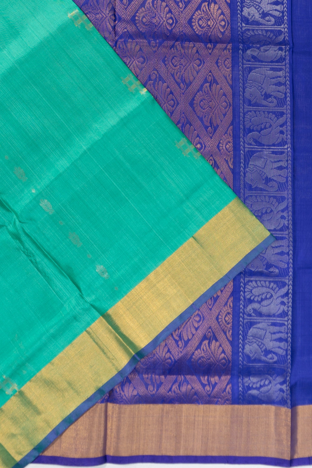 Uppada Silk Butta Sea Green Saree