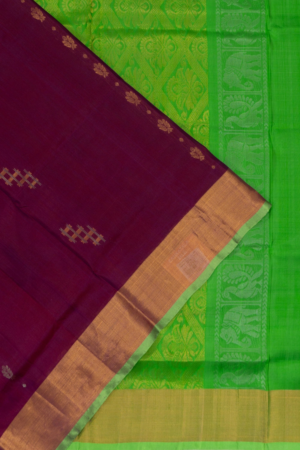 Uppada Silk Butta Maroon Saree