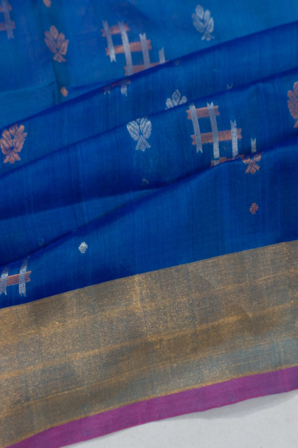 Uppada Silk Butta Royal Blue Saree
