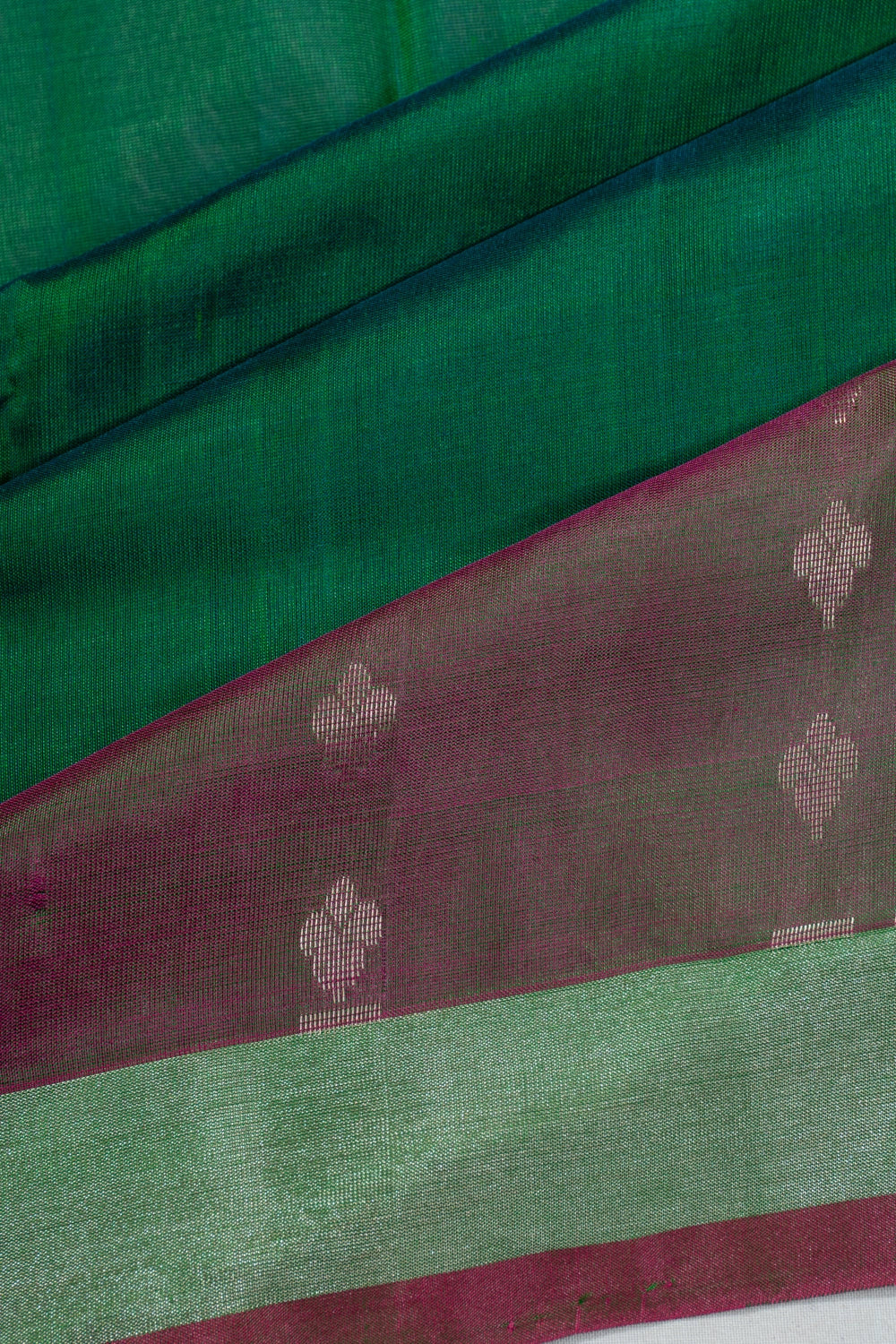 Uppada Silk Butta Teal Green Saree