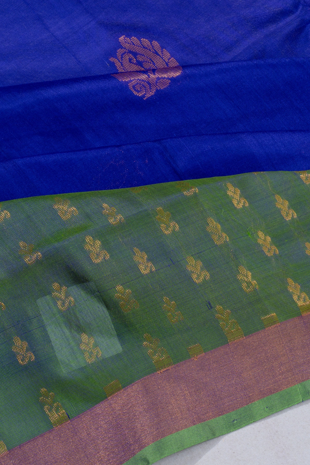 Uppada Silk Butta Royal Blue Saree