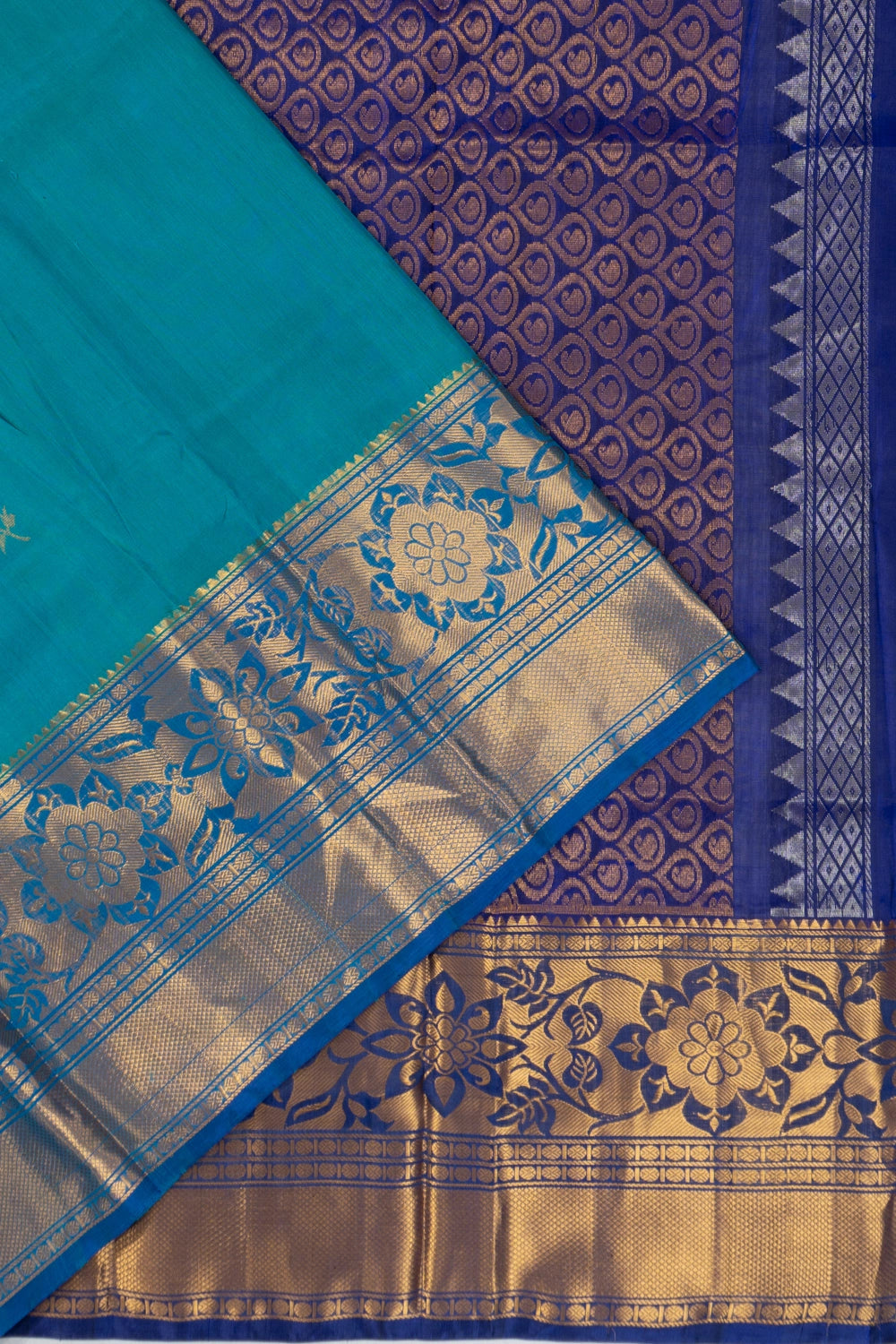 Uppada Silk Butta Sky Blue Saree