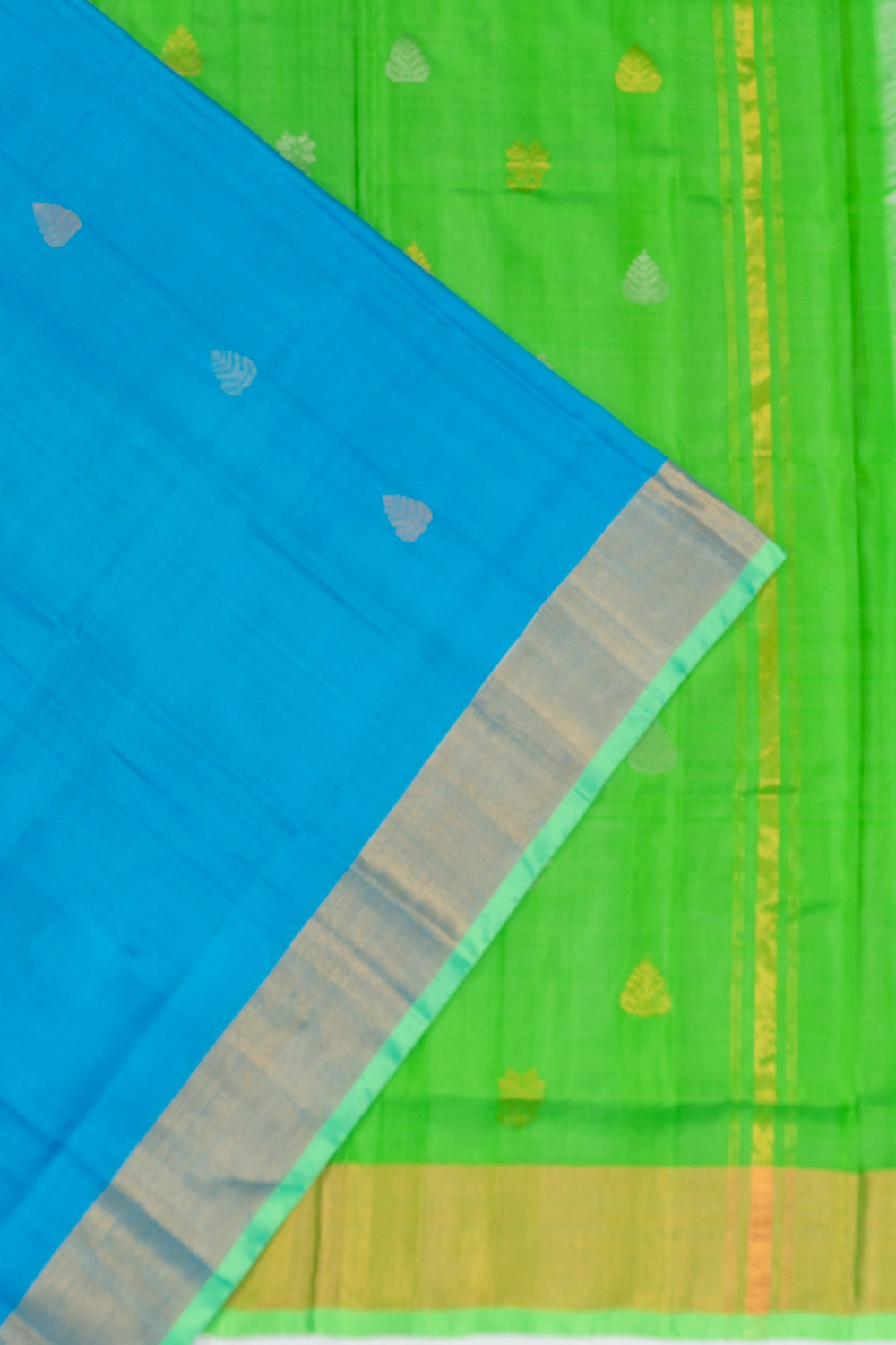 Uppada Silk Butta Sky Blue Saree