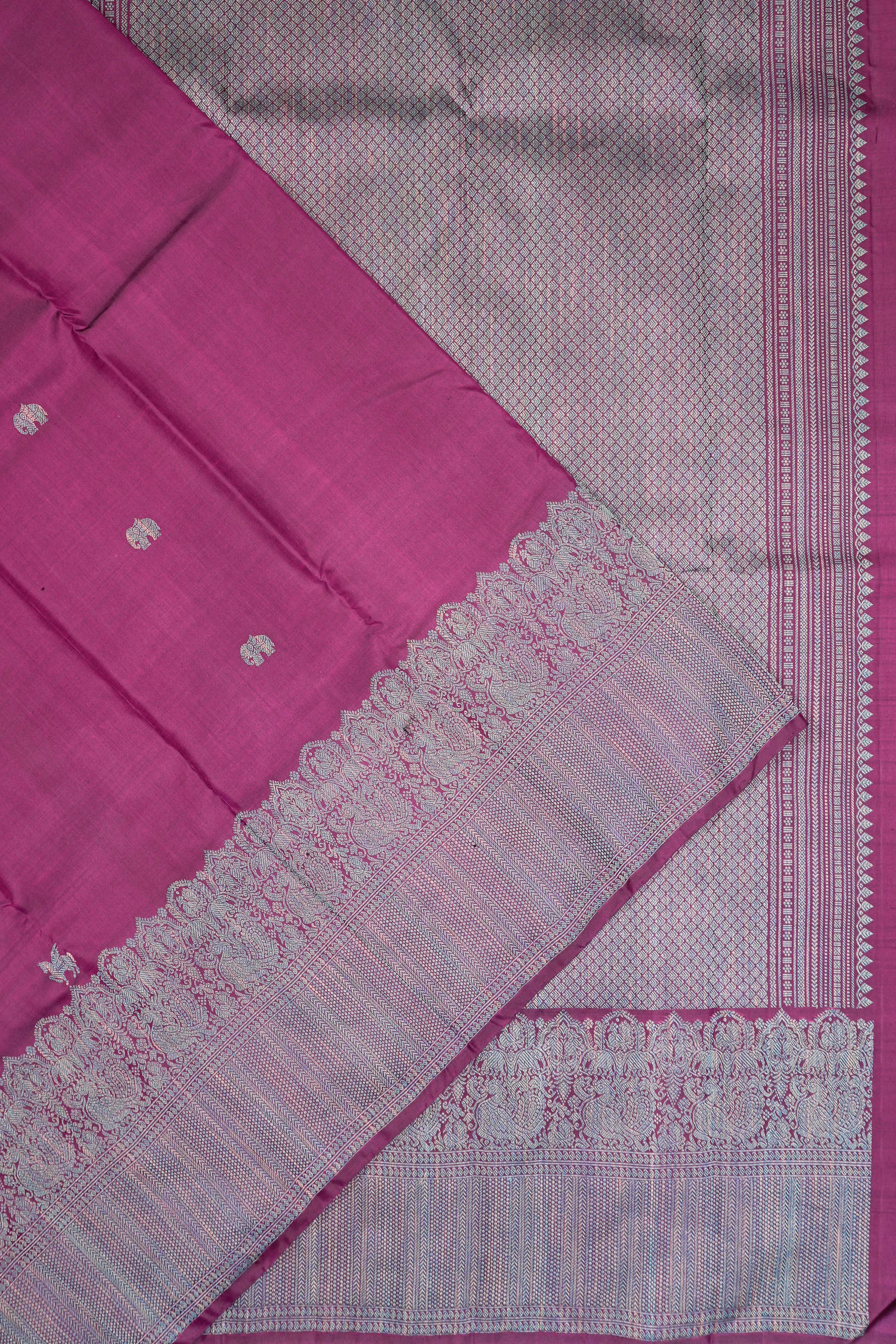 Kanchipuram Silk Butta Purple Saree