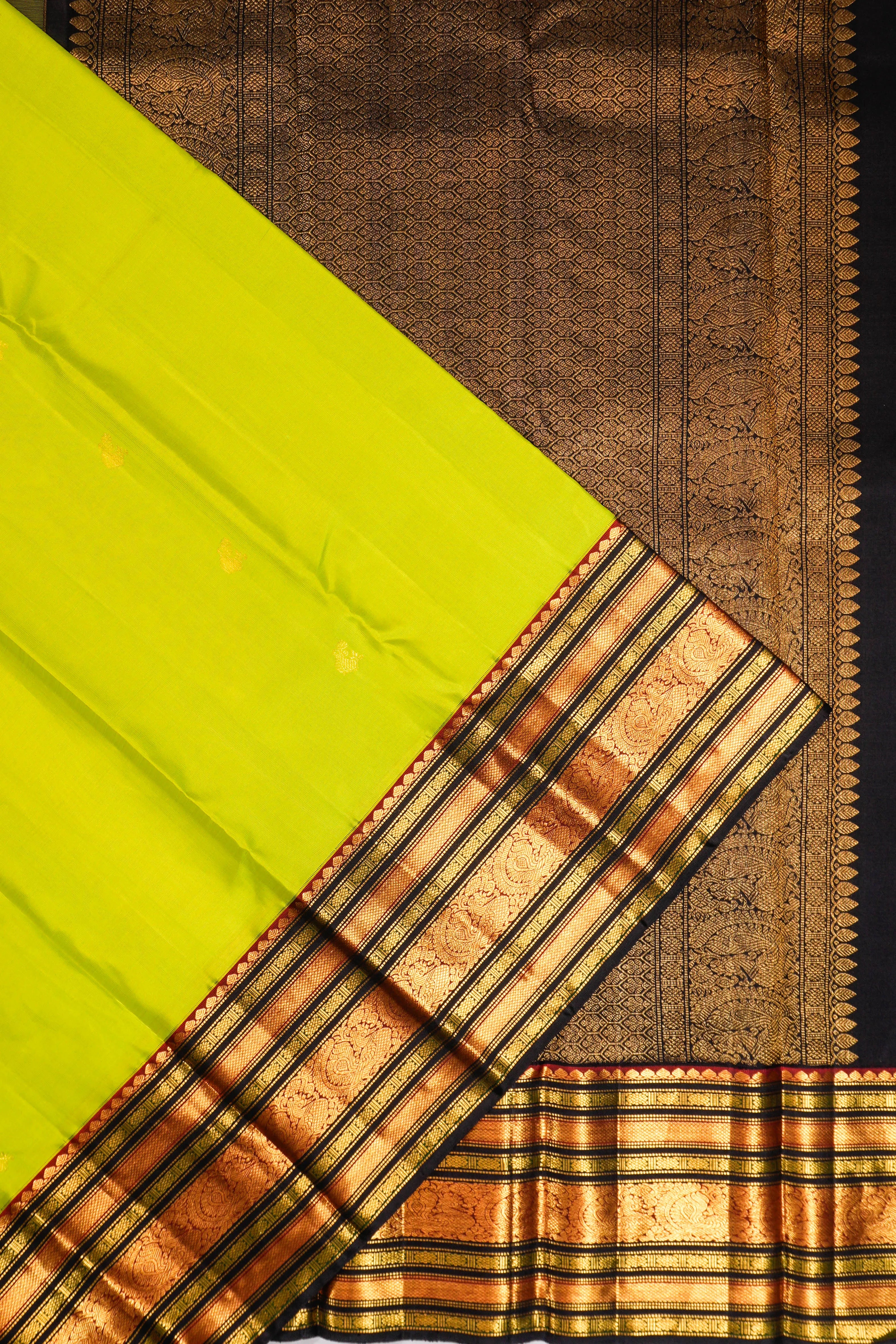 Kanchipuram Silk Butta Green Saree
