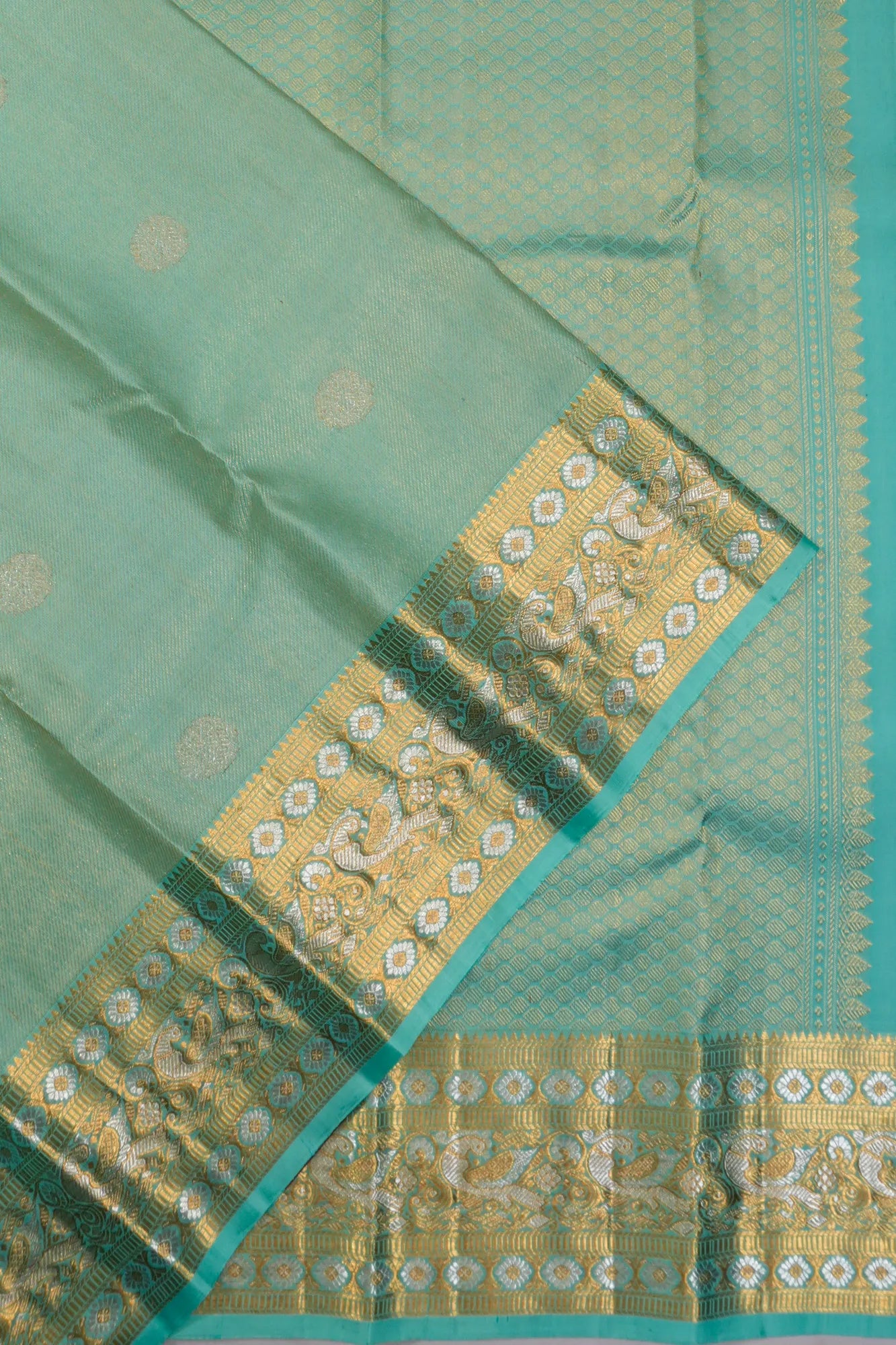 Kanchipuram Silk Butta Powder Blue Saree