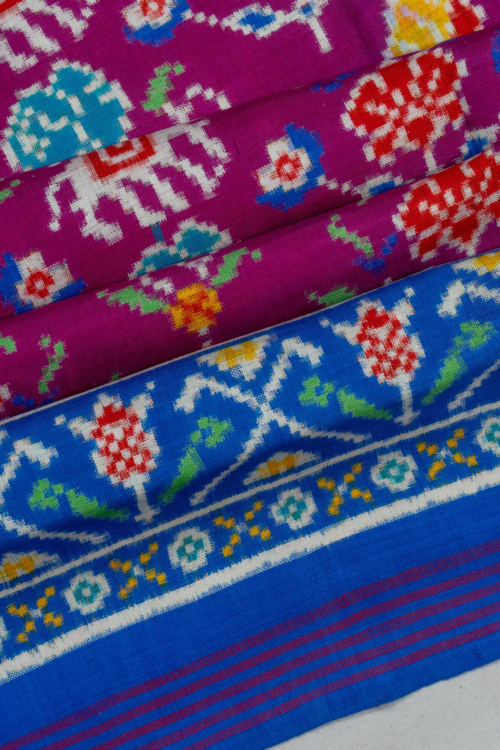 Patan Patola Silk Double Ikat Purple Saree