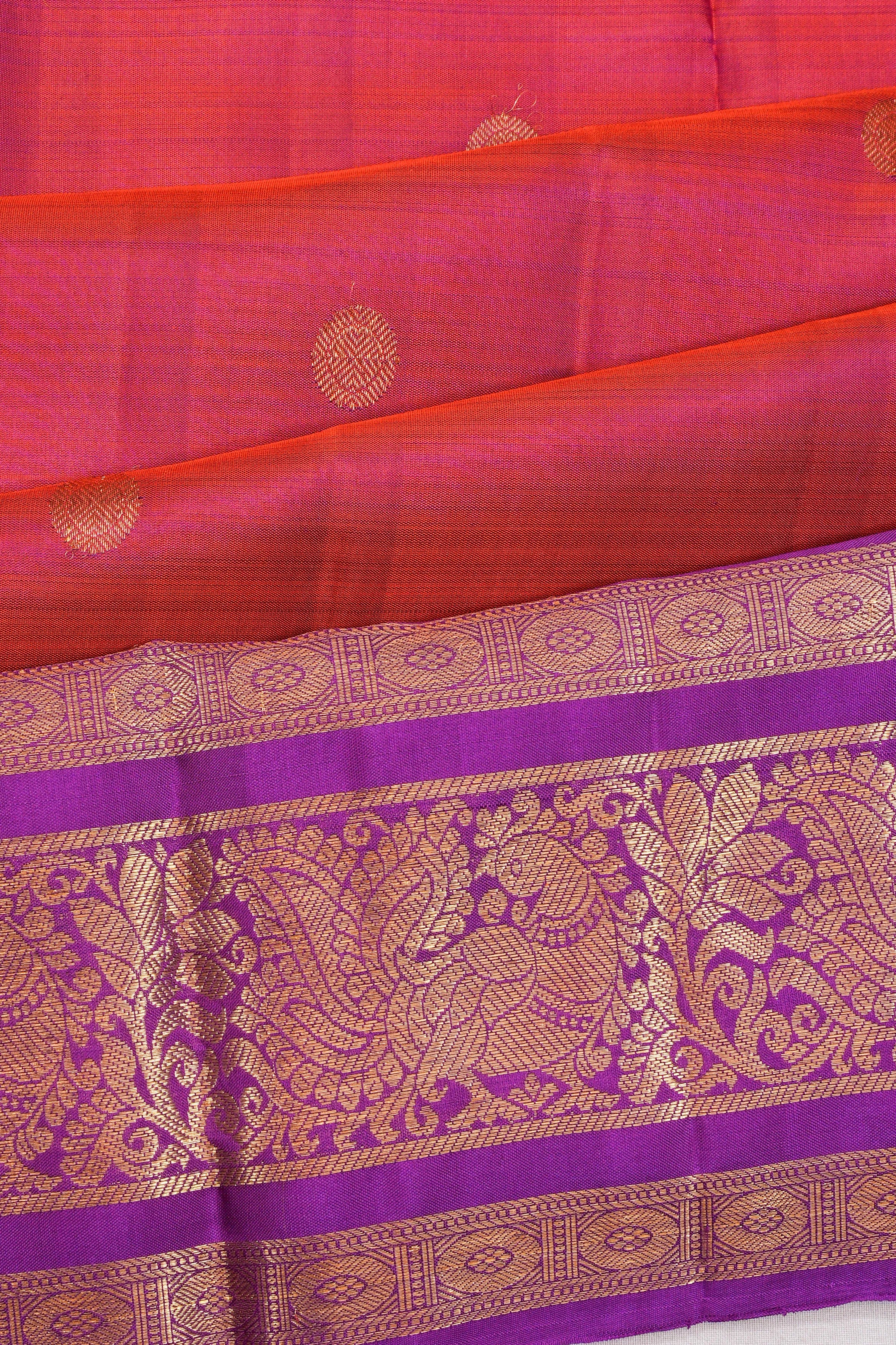 Kanchipuram Silk Butta Red Saree