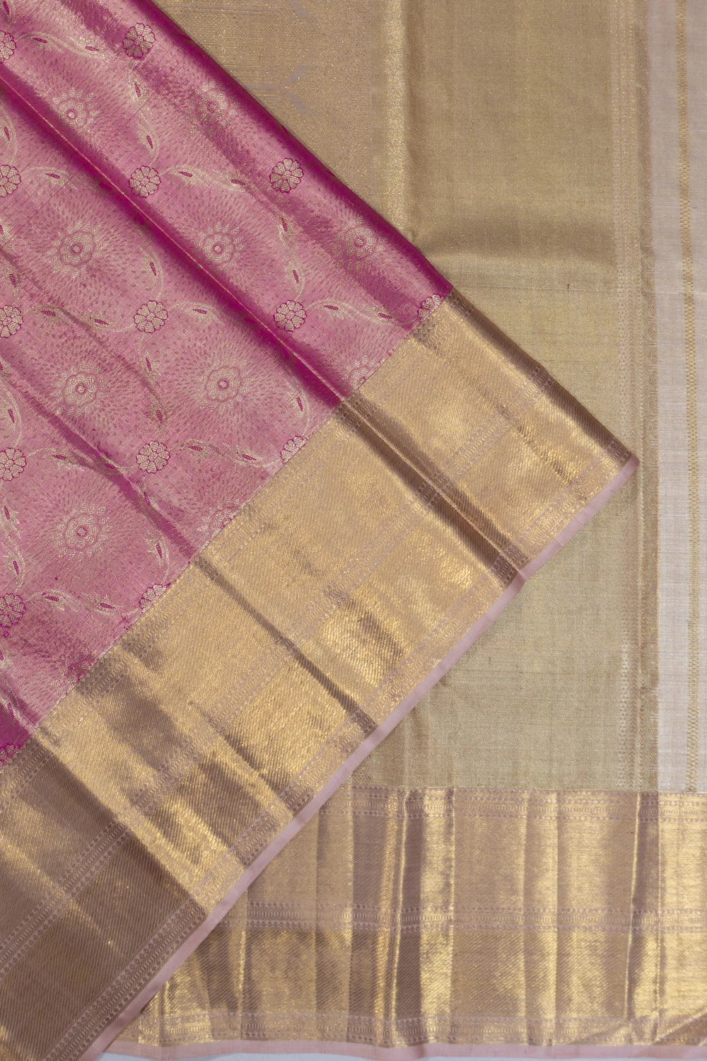 Taranga Kanchi Silk Tissue Brocade Lavender Saree