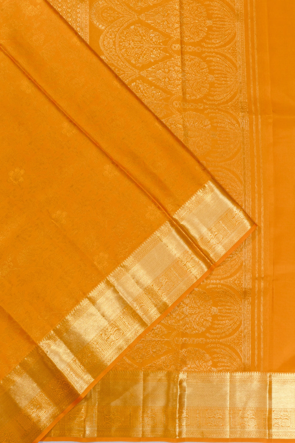 Taranga Kanchi Silk Brocade Yellow Saree