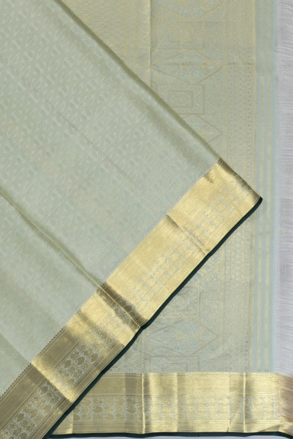 Taranga Kanchi Silk Brocade Grey Saree