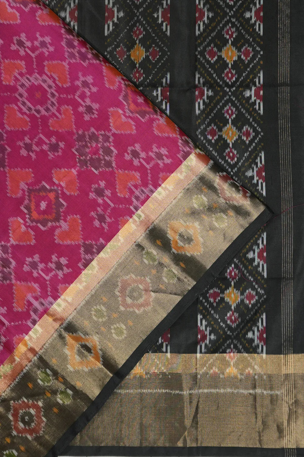Coimbatore Soft Silk Ikat Rani Pink Saree
