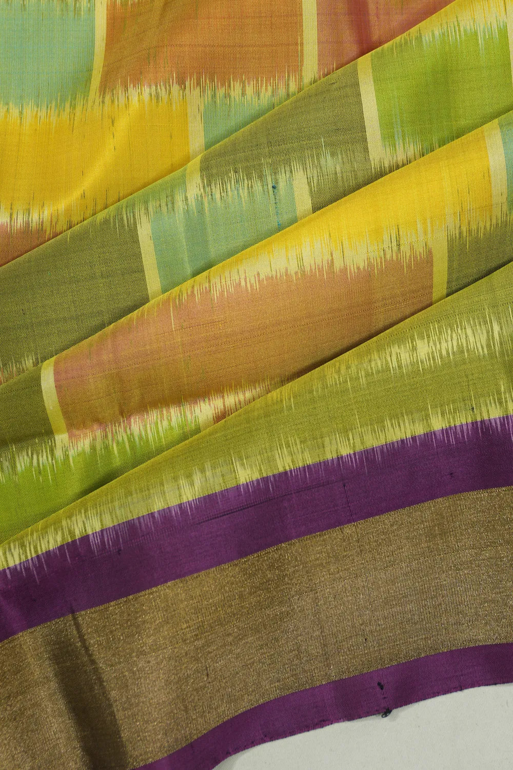 Coimbatore Soft Silk Ikat Green Saree