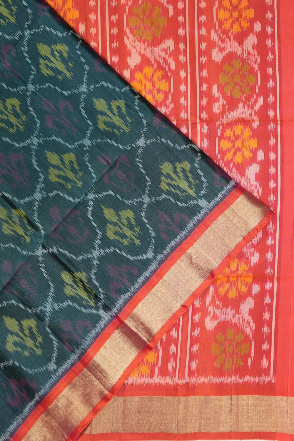 Coimbatore Soft Silk Ikat Blue Saree