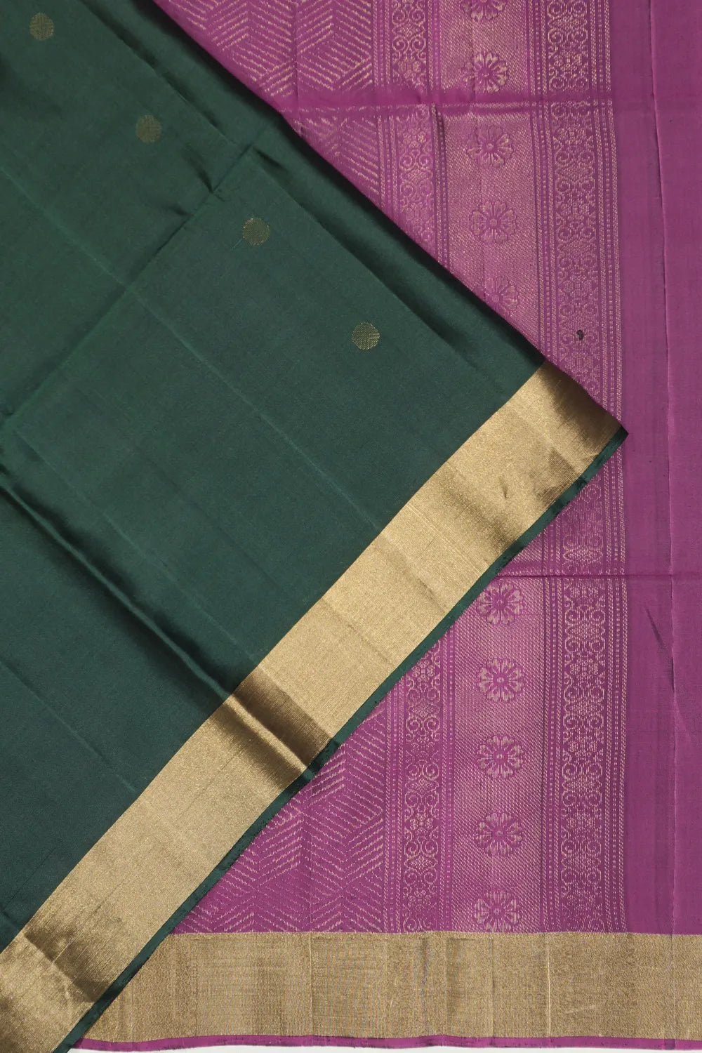 Coimbatore Soft Silk Butta Bottle Green Saree