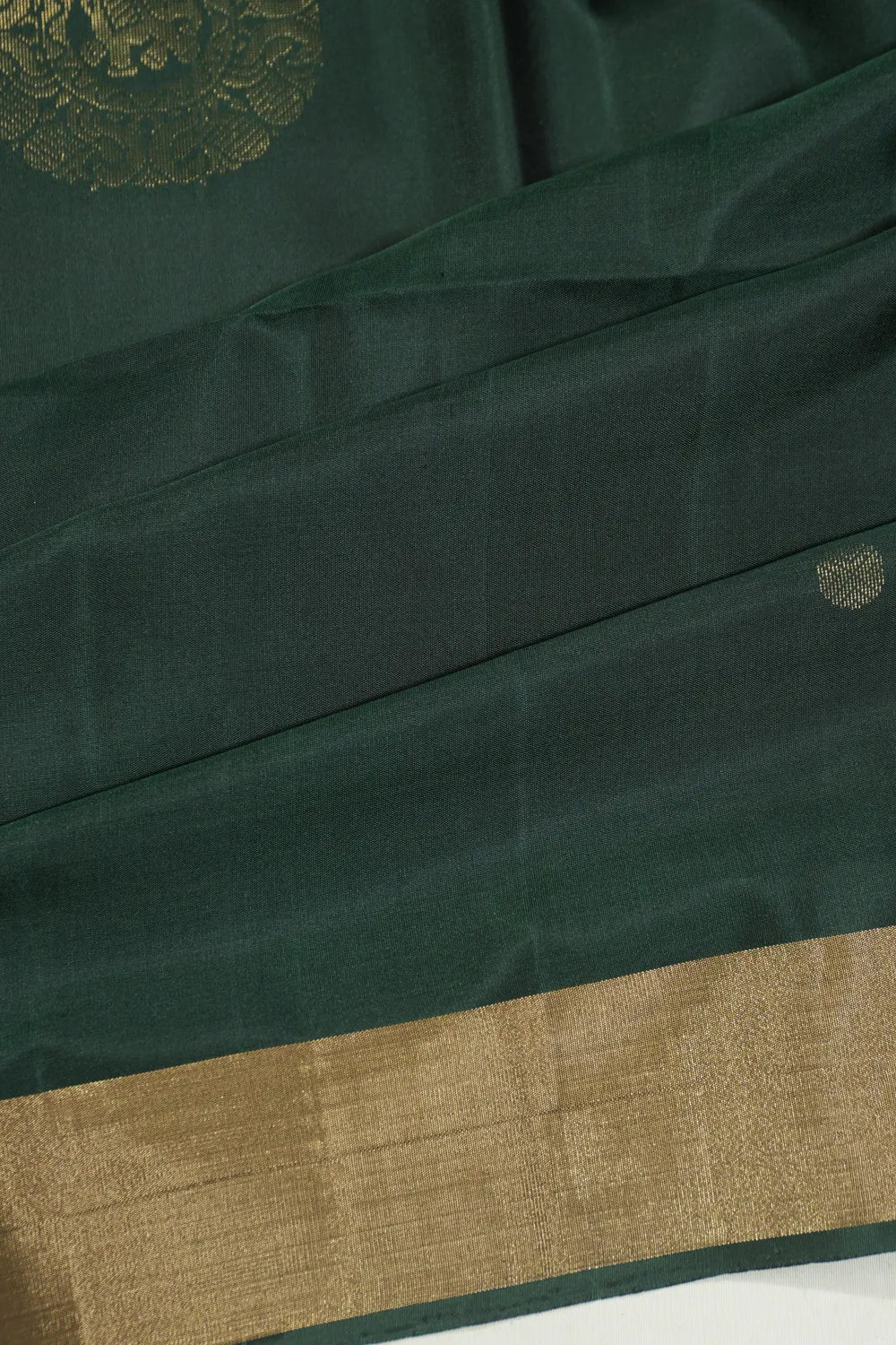 Coimbatore Soft Silk Butta Bottle Green Saree