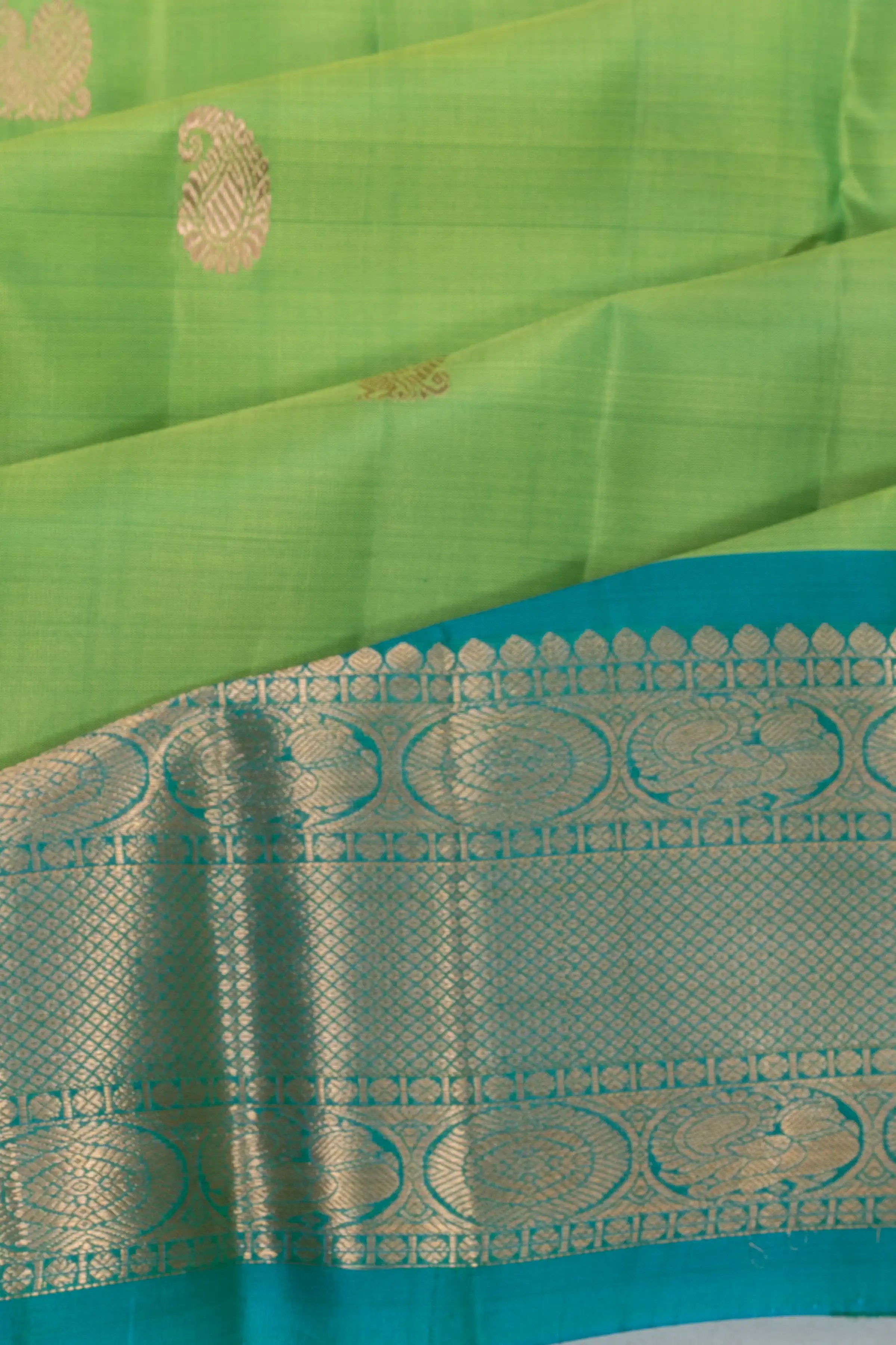 Taranga Kanchi Silk Butta Green Saree