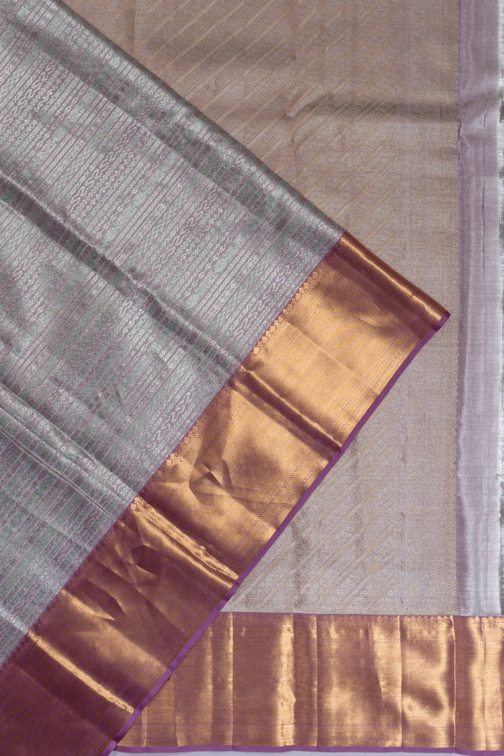 Taranga Kanchi Silk Tissue Brocade Lavender Saree