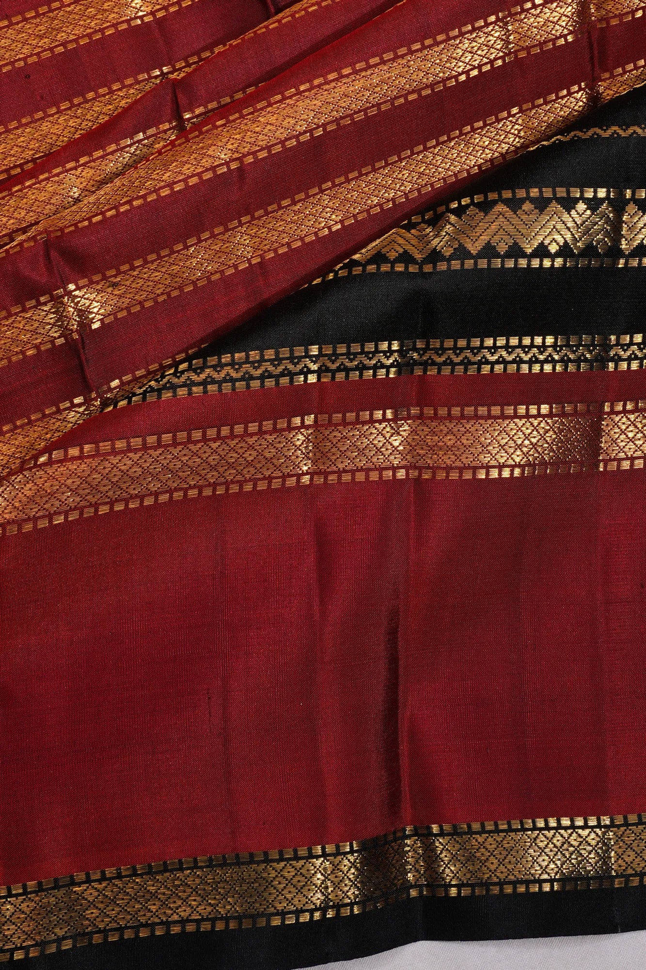 Classic Kanchipuram Silk Brocade Red Saree