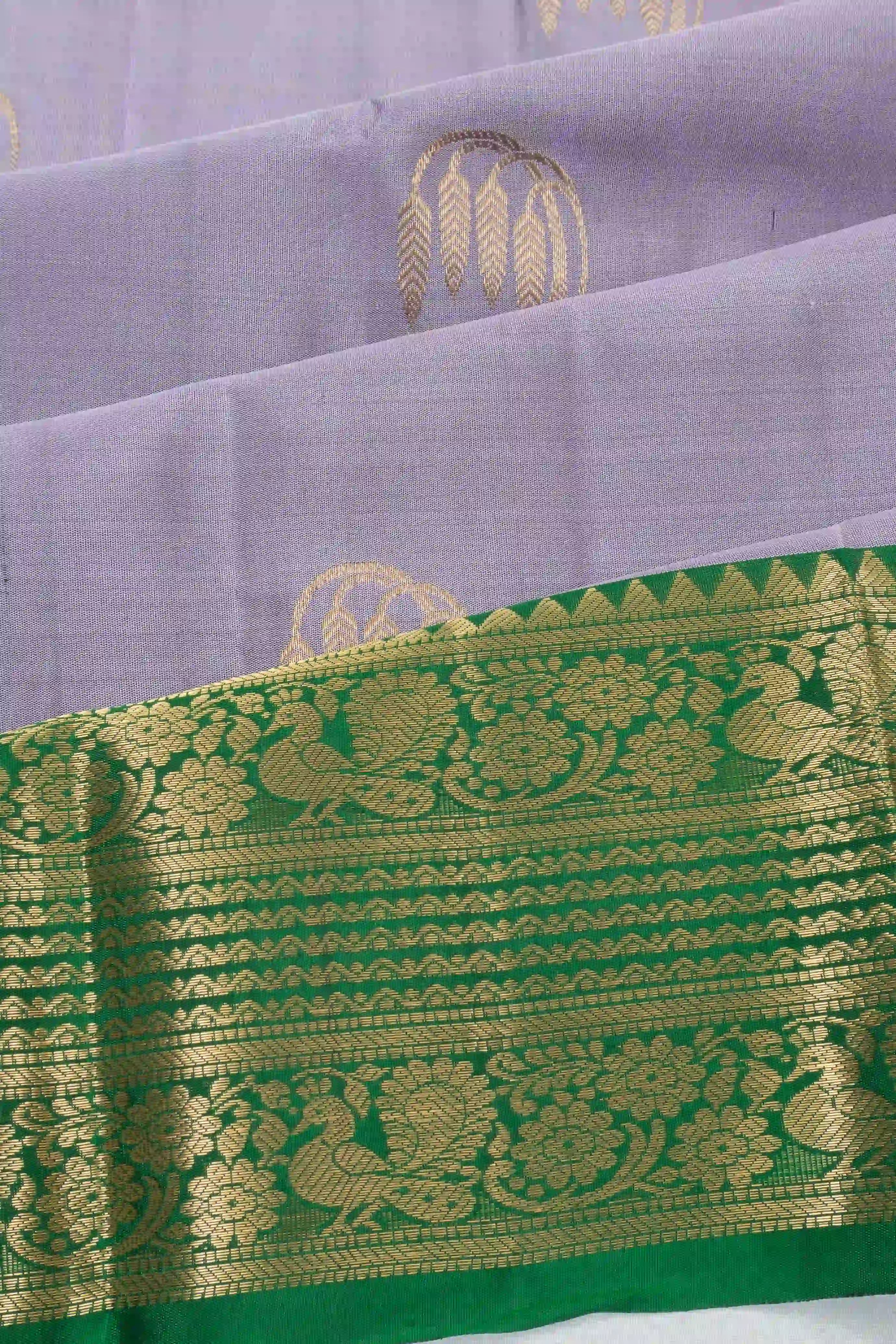 Taranga Kanchi Silk Butta Lavender Saree