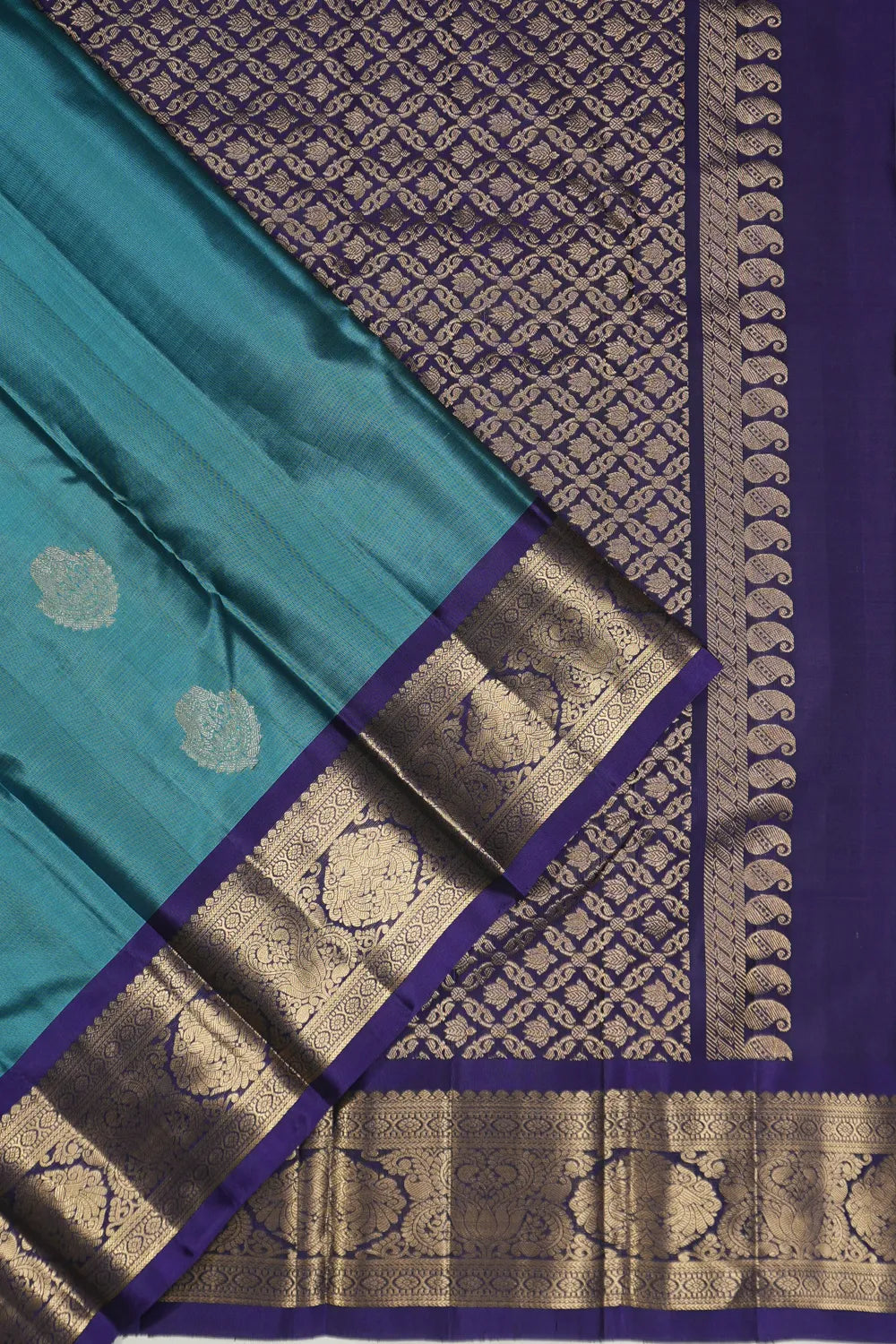 Taranga Kanchi Silk Butta Blue Saree