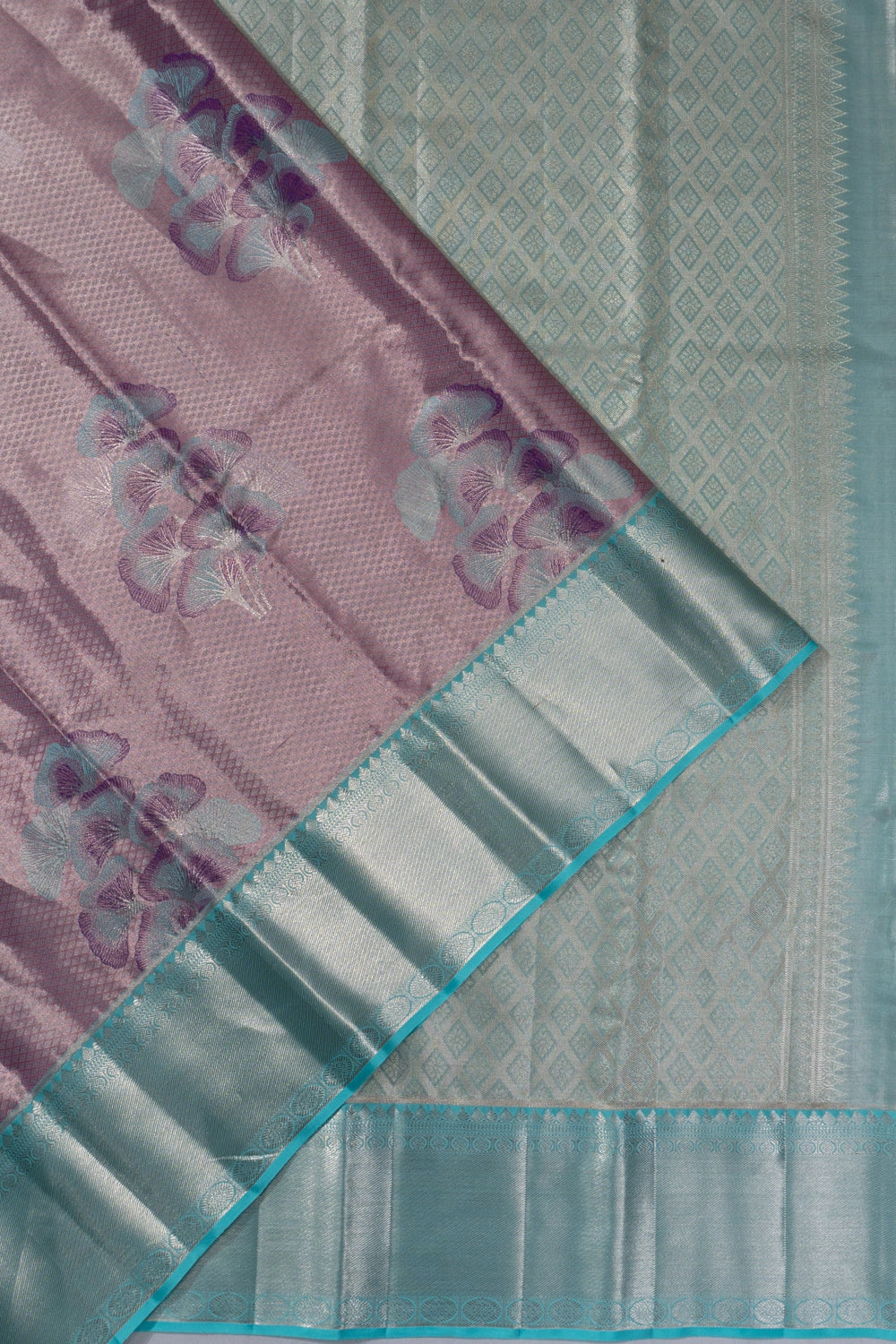 Taranga Kanchi Silk Tissue Brocade Purple Saree