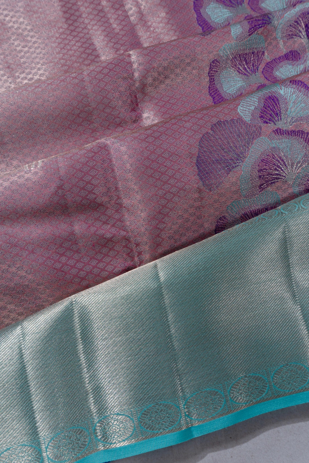 Taranga Kanchi Silk Tissue Brocade Purple Saree
