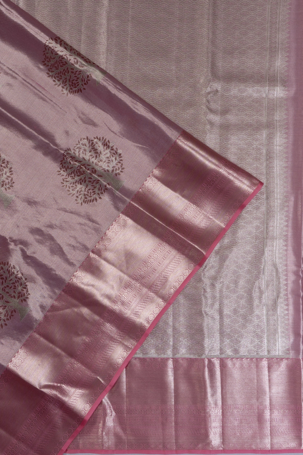 Taranga Kanchi Silk Tissue Butta Pink Saree