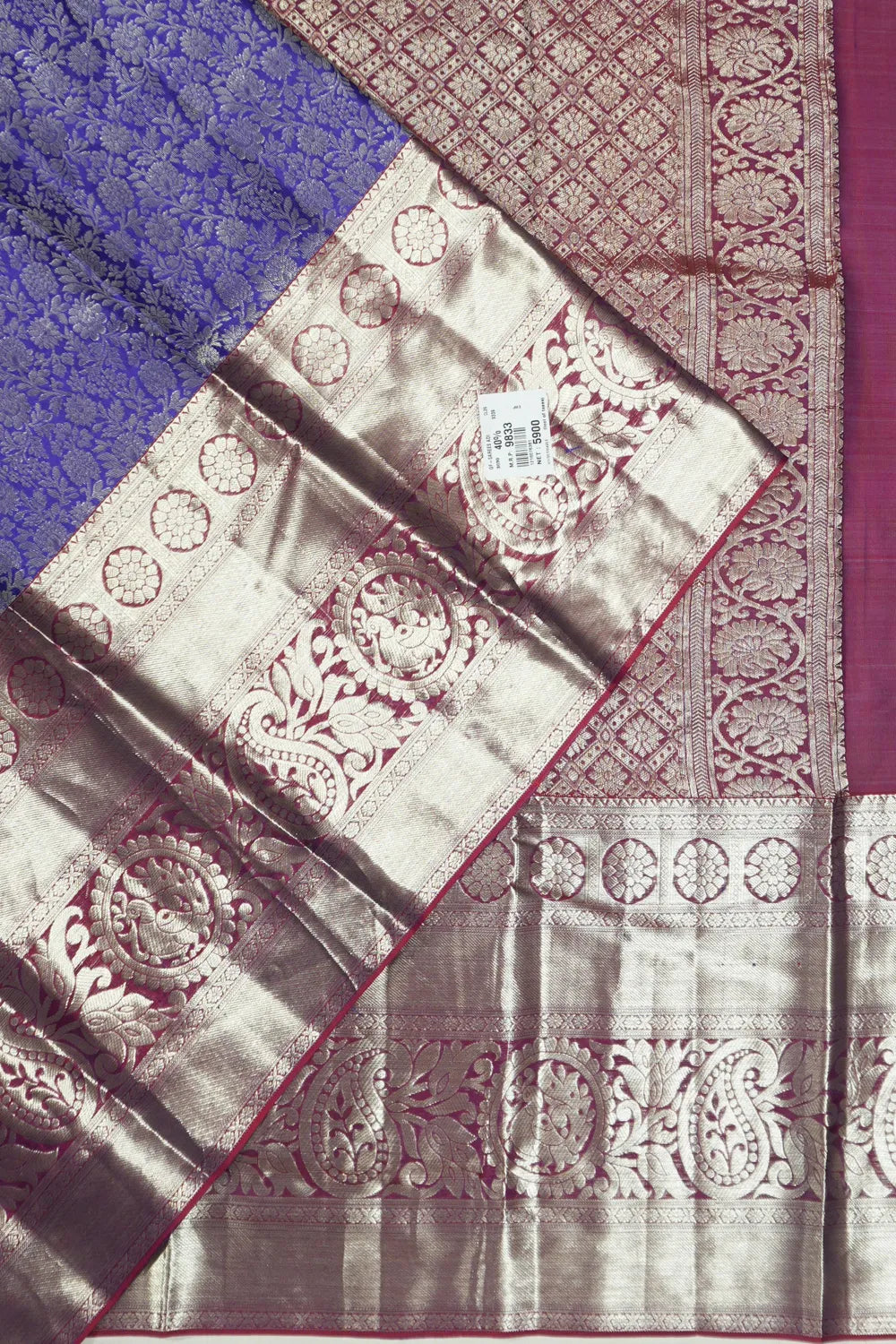 Taranga Kanchi Silk Jaal Blue Saree