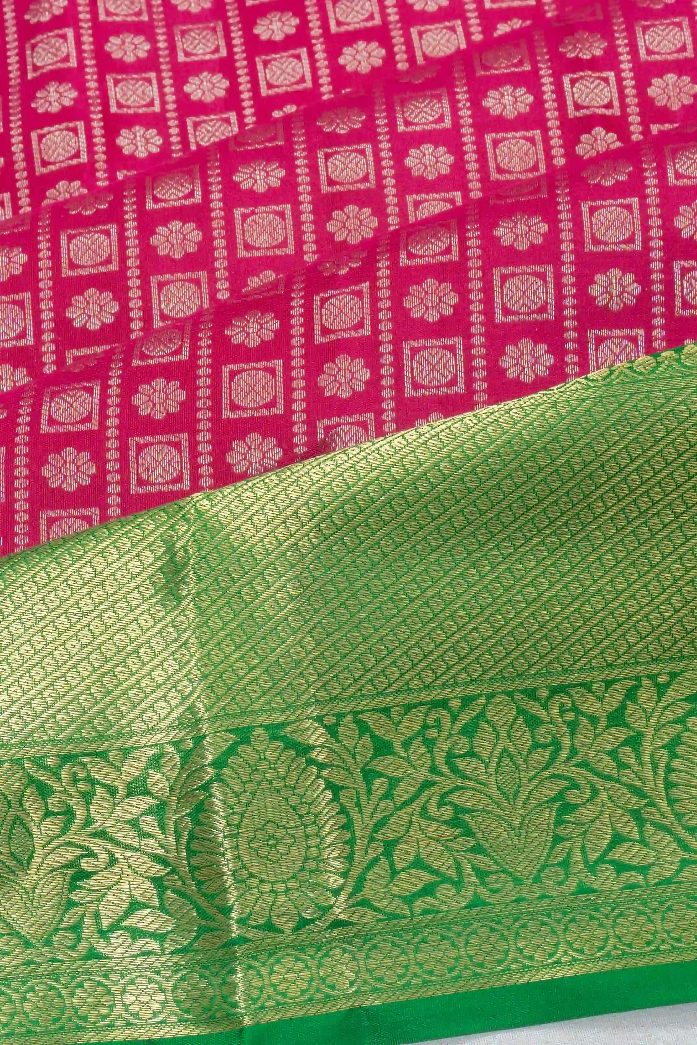Taranga Kanchi Silk Brocade Pink Saree