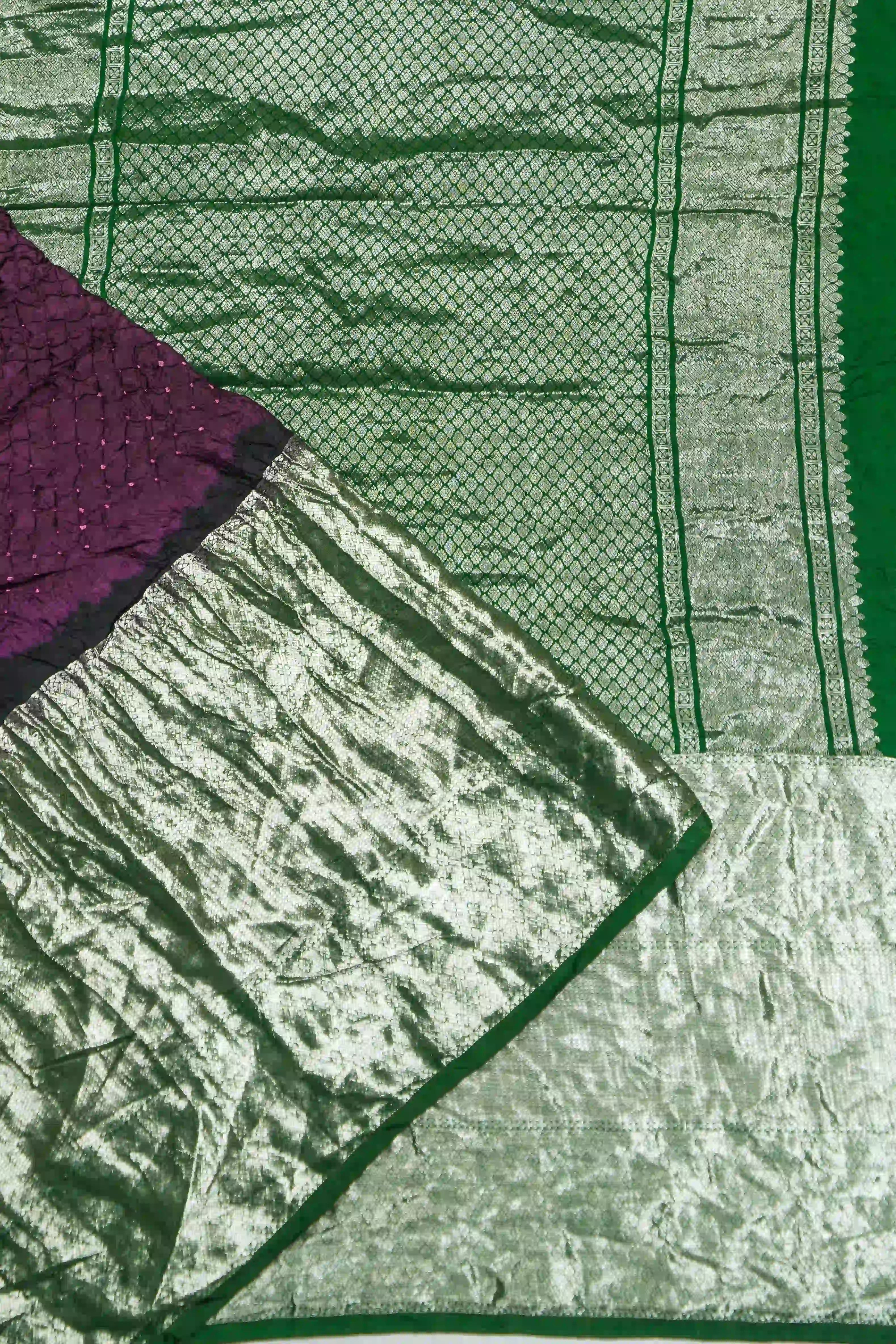 Kanchipuram Silk Bandhani Red Saree