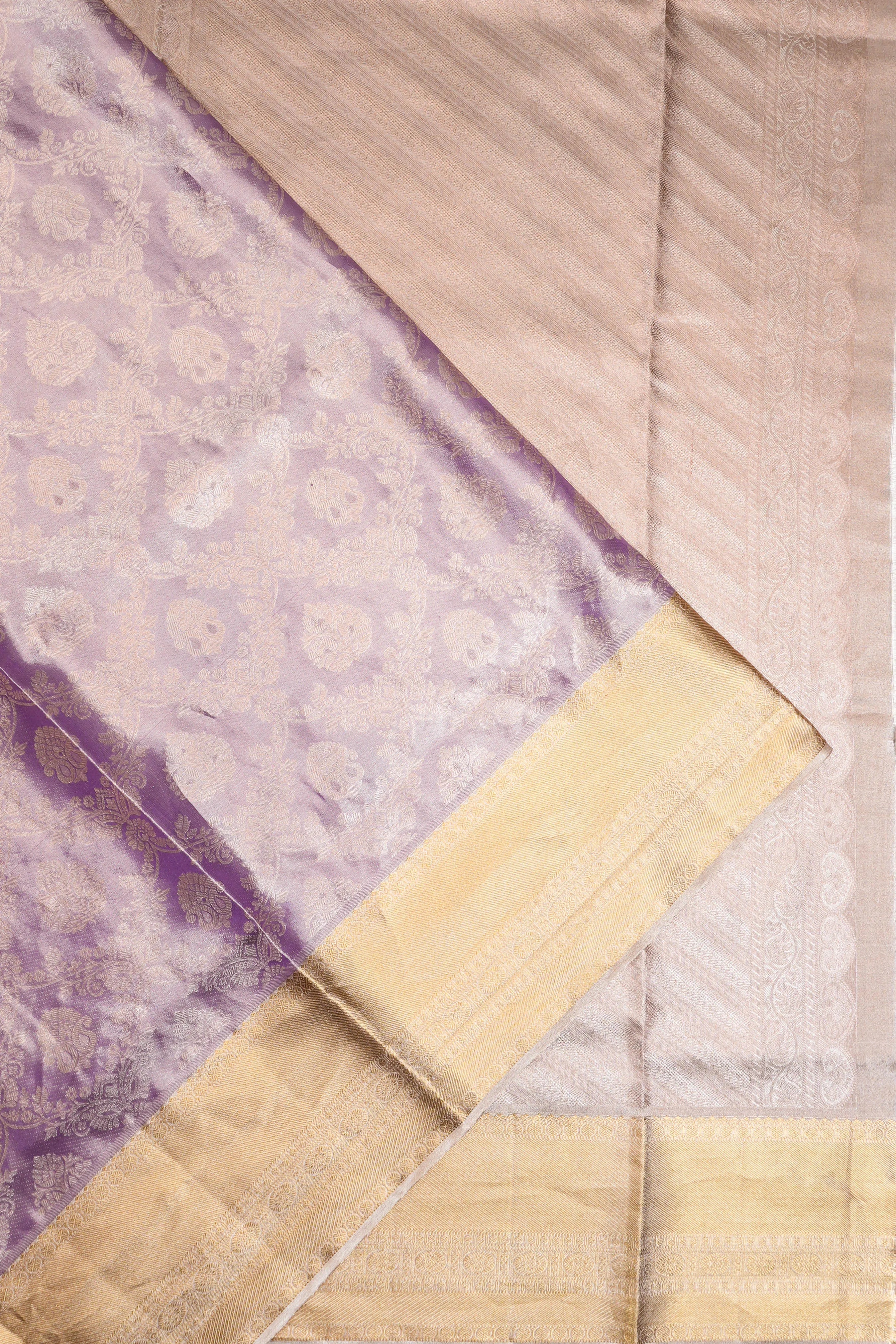 Taranga Kanchi Silk Tissue Brocade Lavender Saree