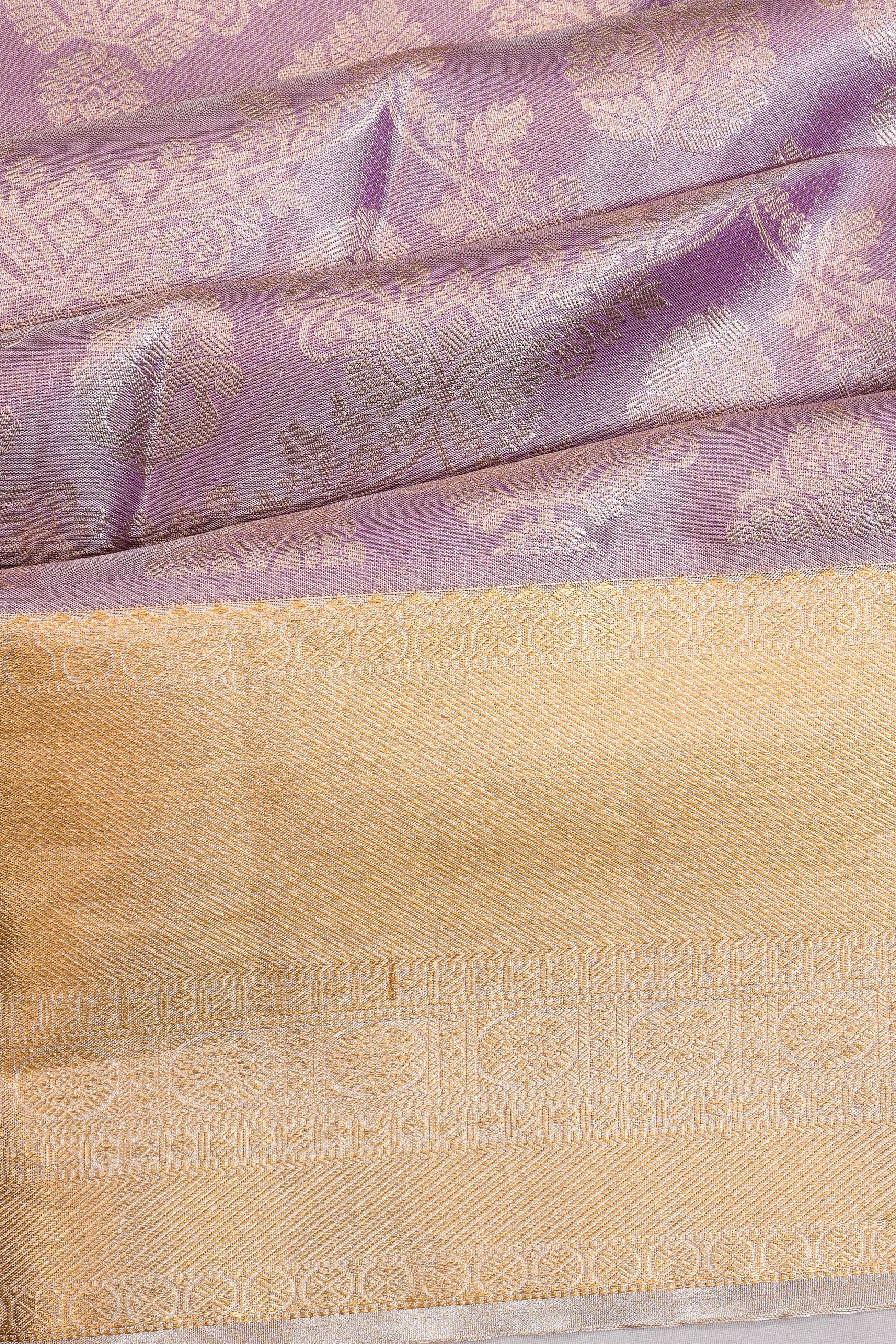 Taranga Kanchi Silk Tissue Brocade Lavender Saree