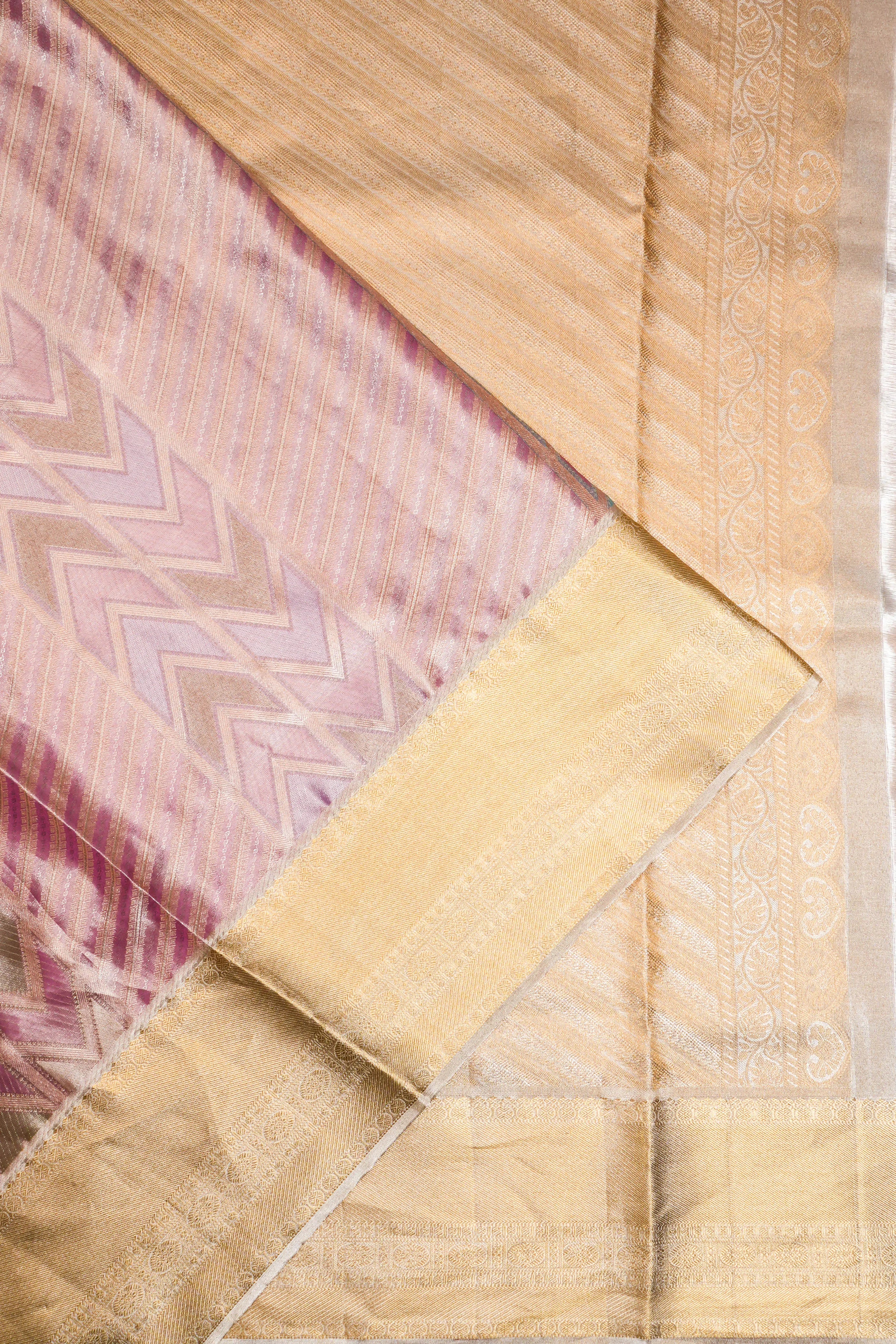 Taranga Kanchi Silk Tissue Brocade Pink Saree