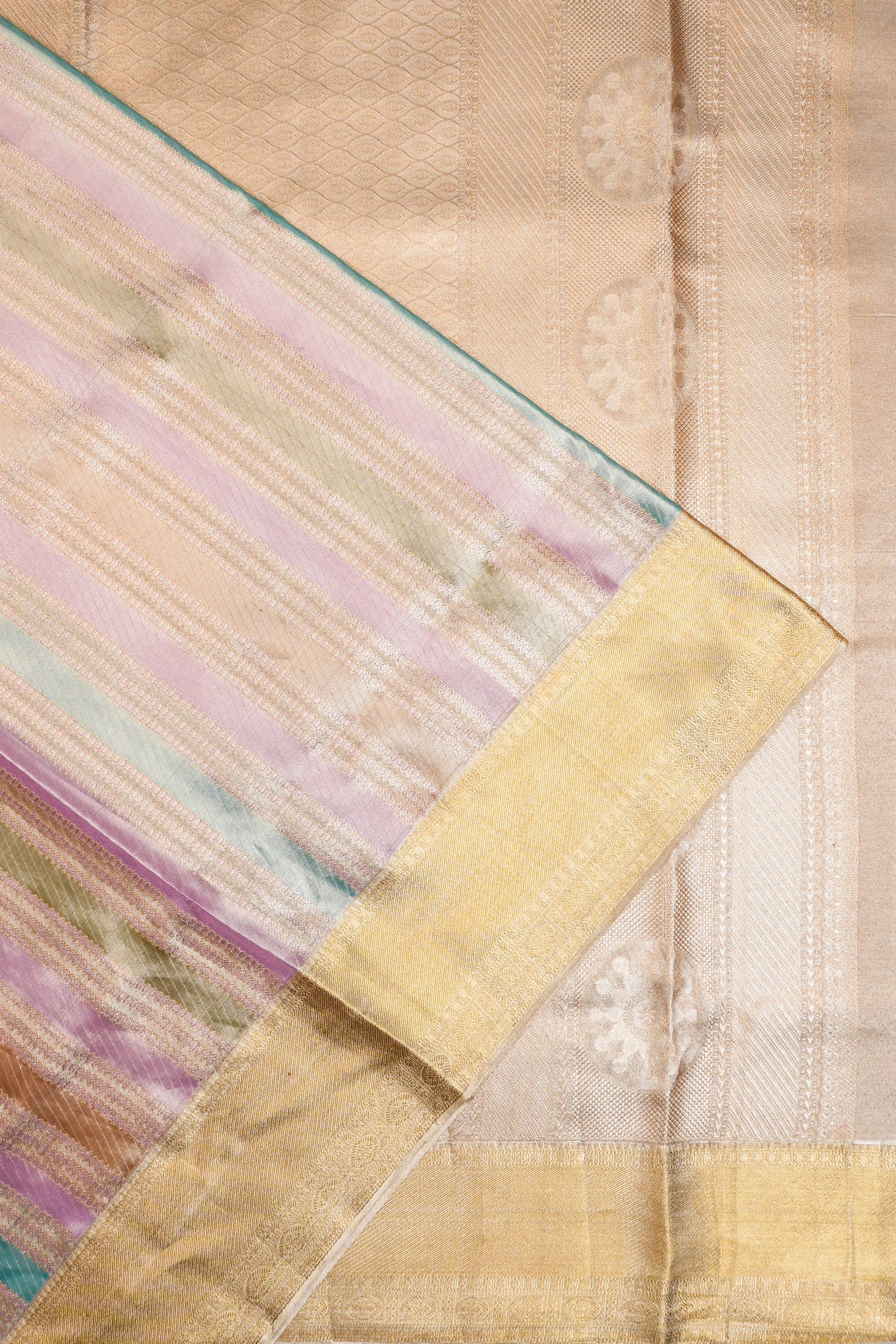 Taranga Kanchi Silk Tissue Brocade Pink Saree