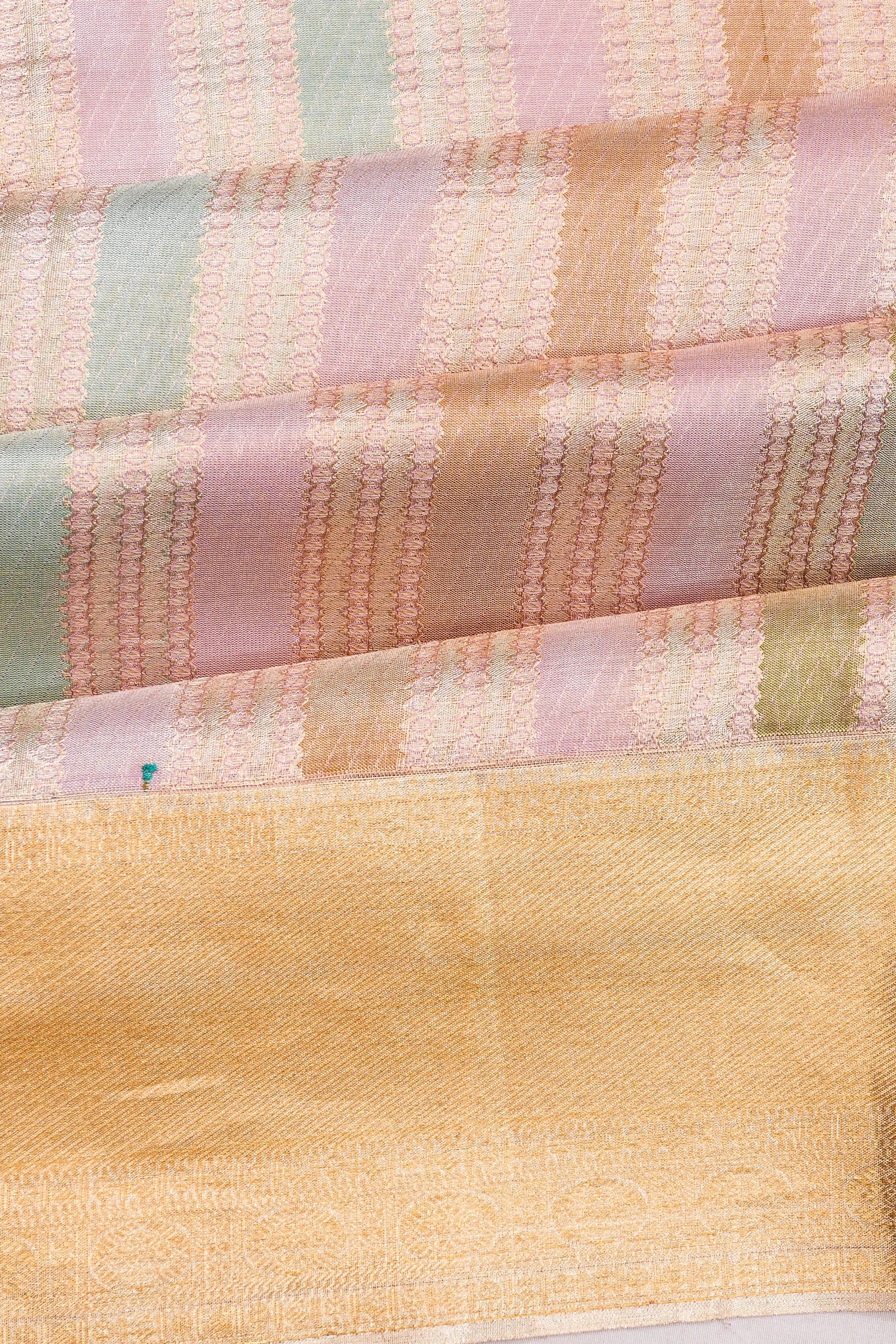 Taranga Kanchi Silk Tissue Brocade Pink Saree