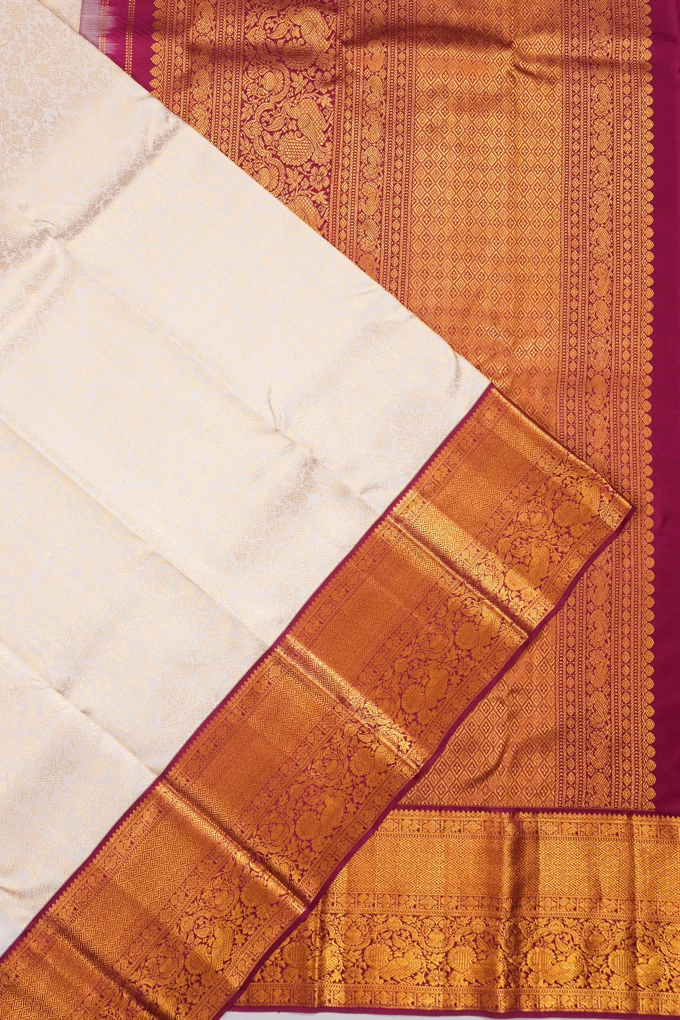 Taranga Kanchi Silk Brocade Peach Saree